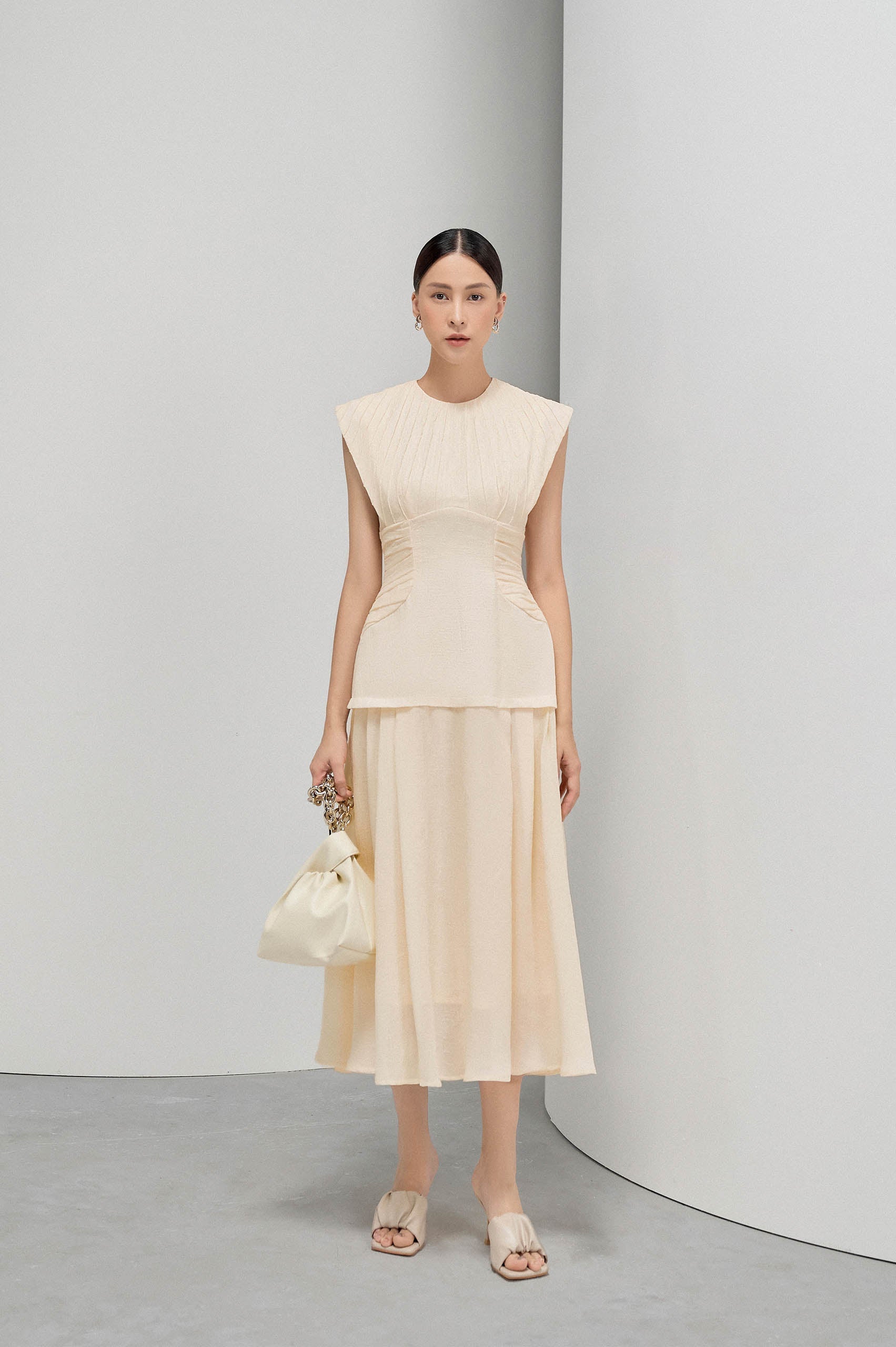 Ice Cream Plated Collar Dress image 0