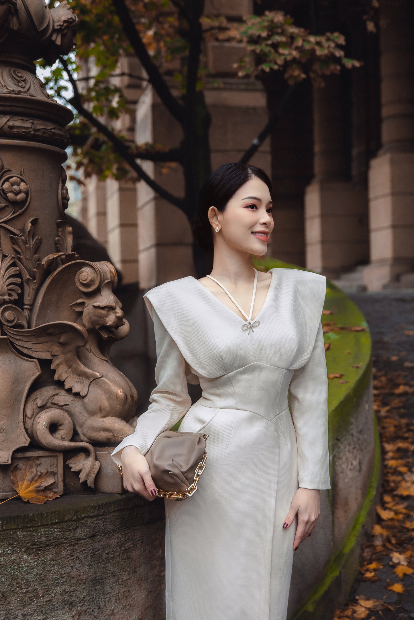 Oriel V-neck Pencil Dress