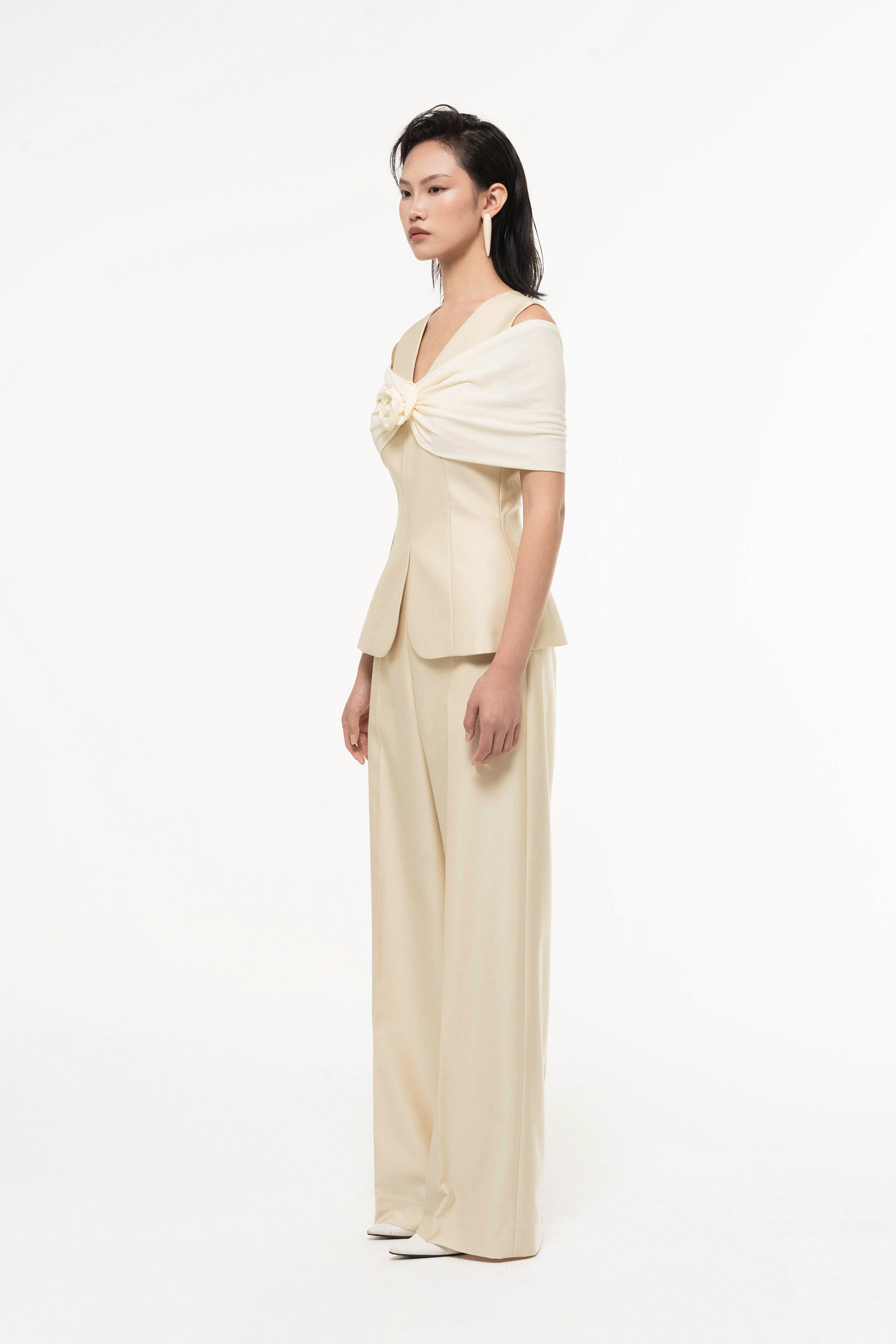Off-Shoulder Draped Set