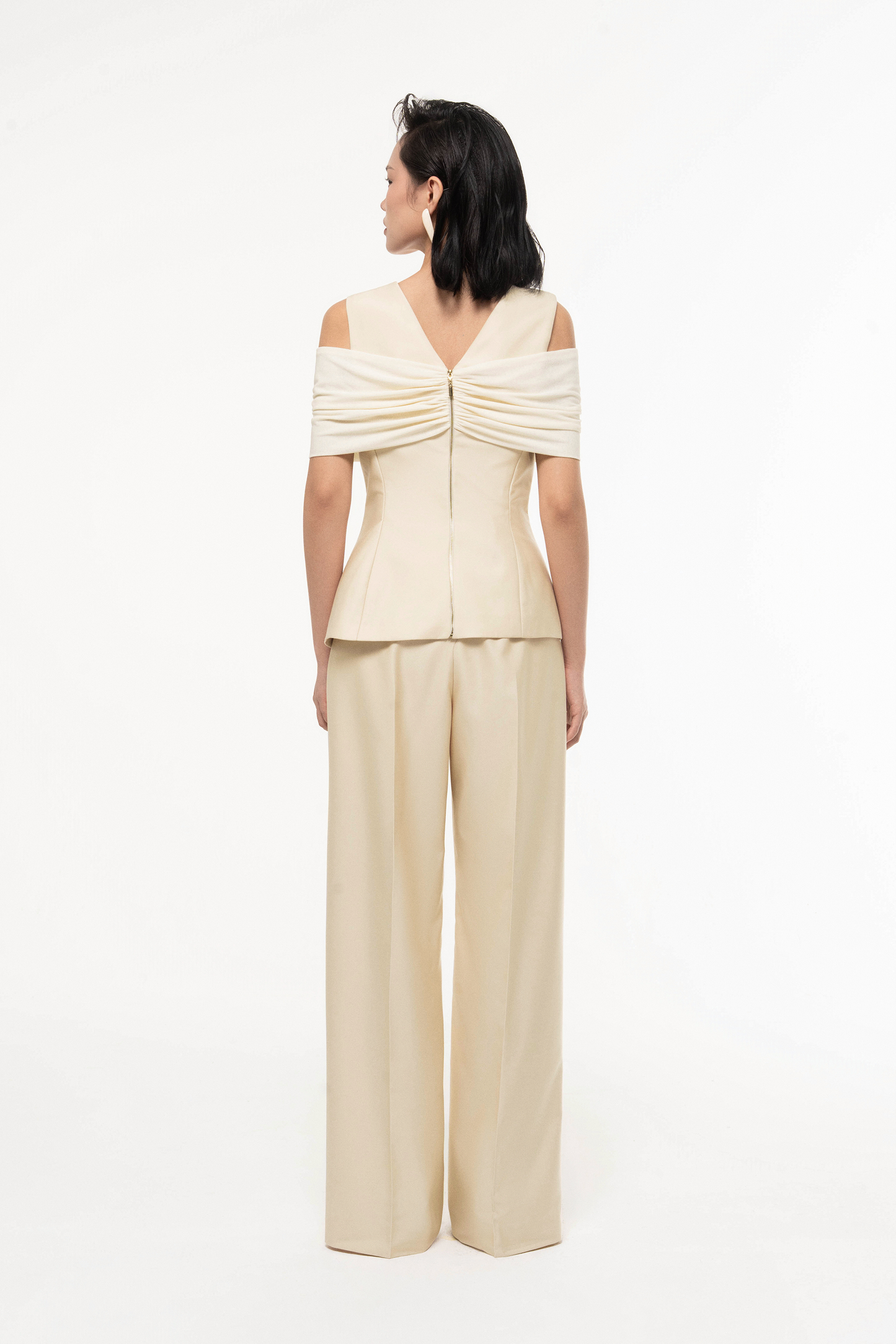 Off-Shoulder Draped Set