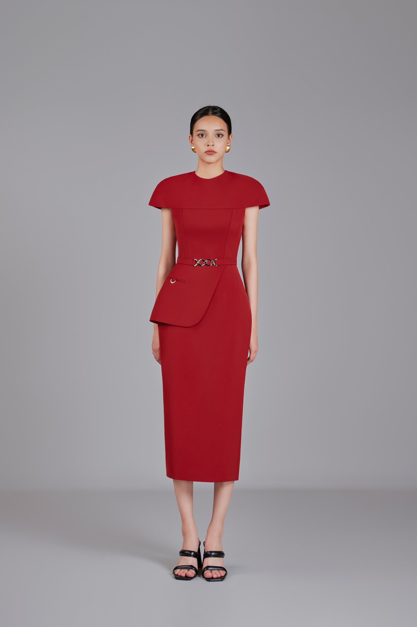 Mara Peplum Pencil Dress