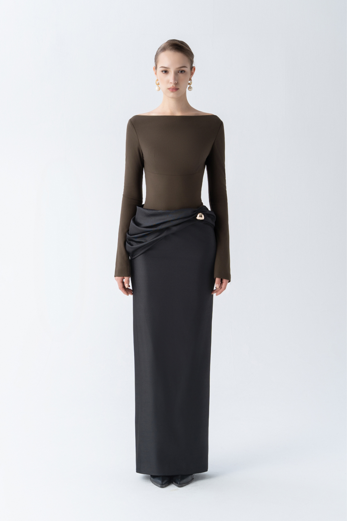 Lustre Knot Pencil Dress