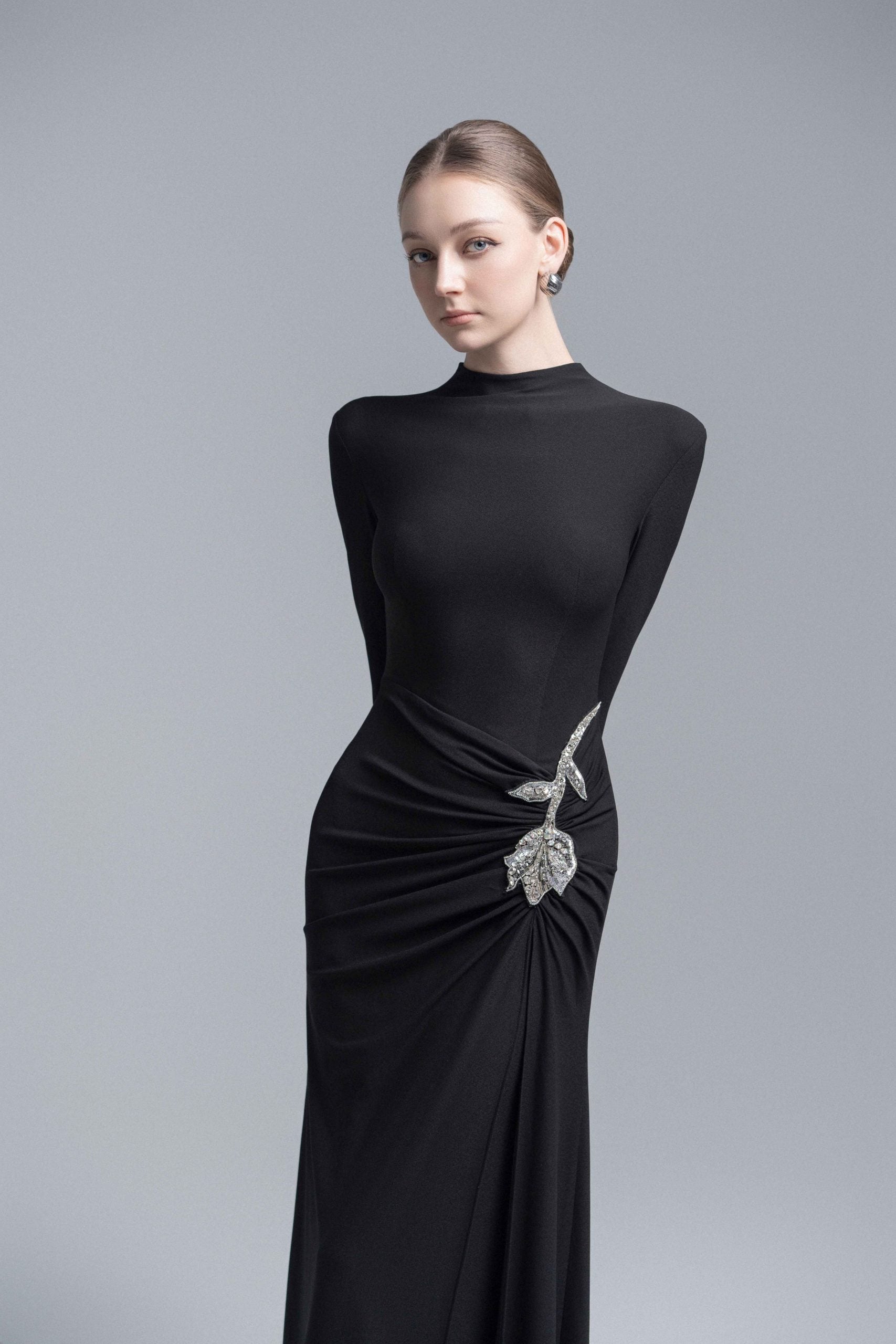 Elysian Bodice Mermaid Dress in Black image 2
