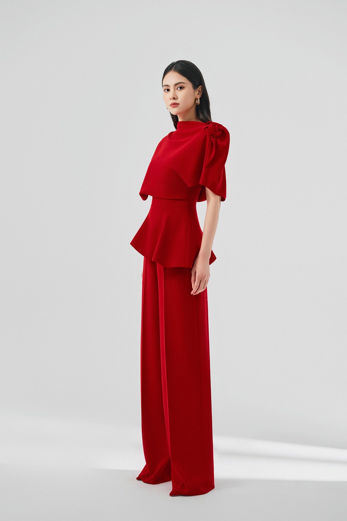 Ellie Peplum Set Design with Trousers