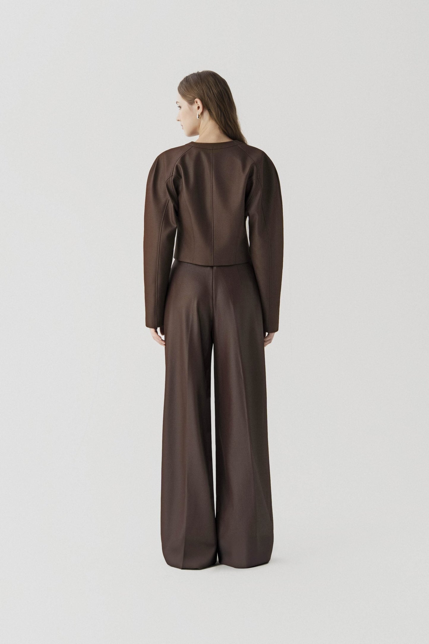 Solstice Cropped Jacket in Chicory Coffee image 2