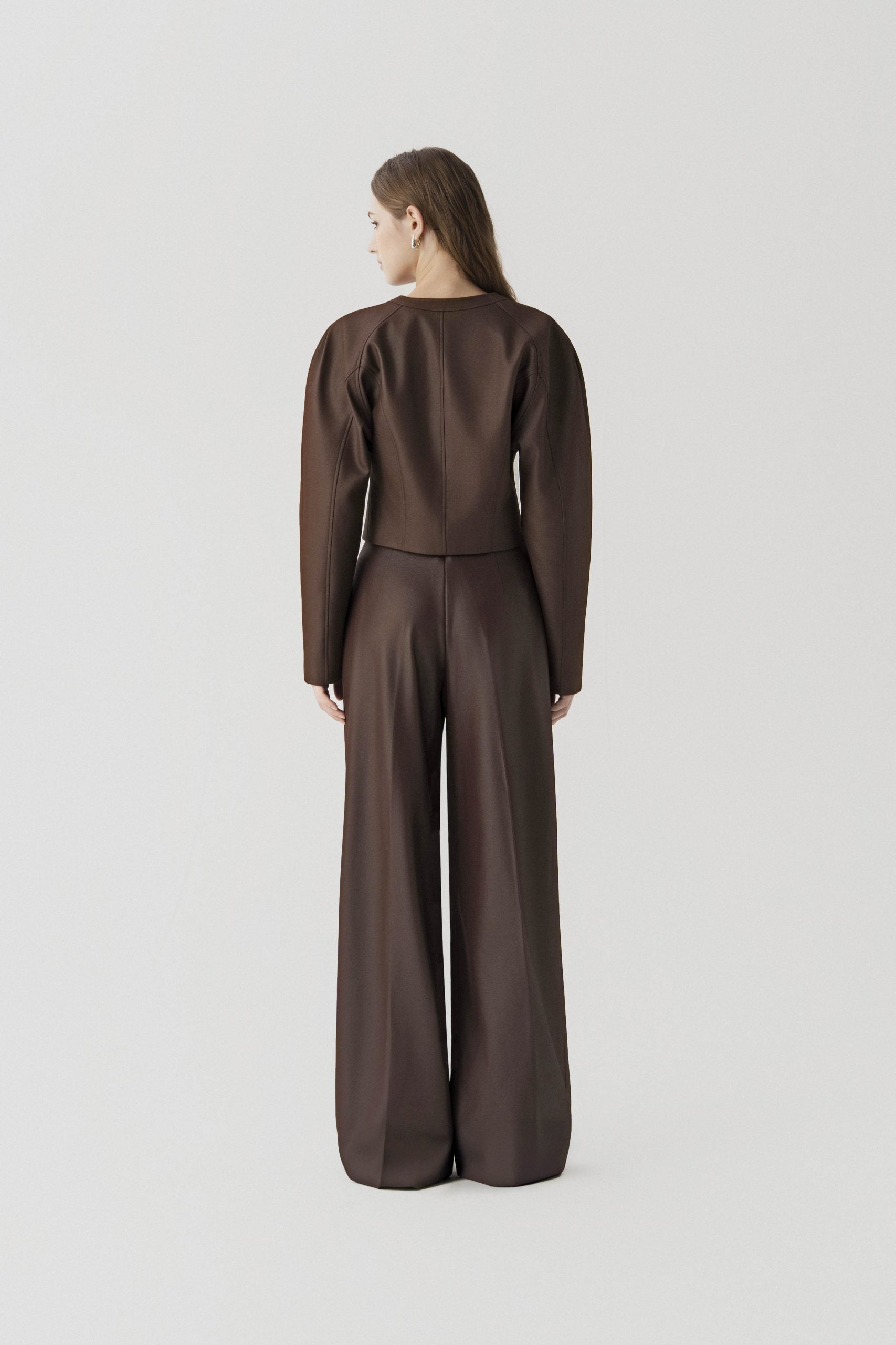 Solstice Cropped Jacket in Chicory Coffee image 2