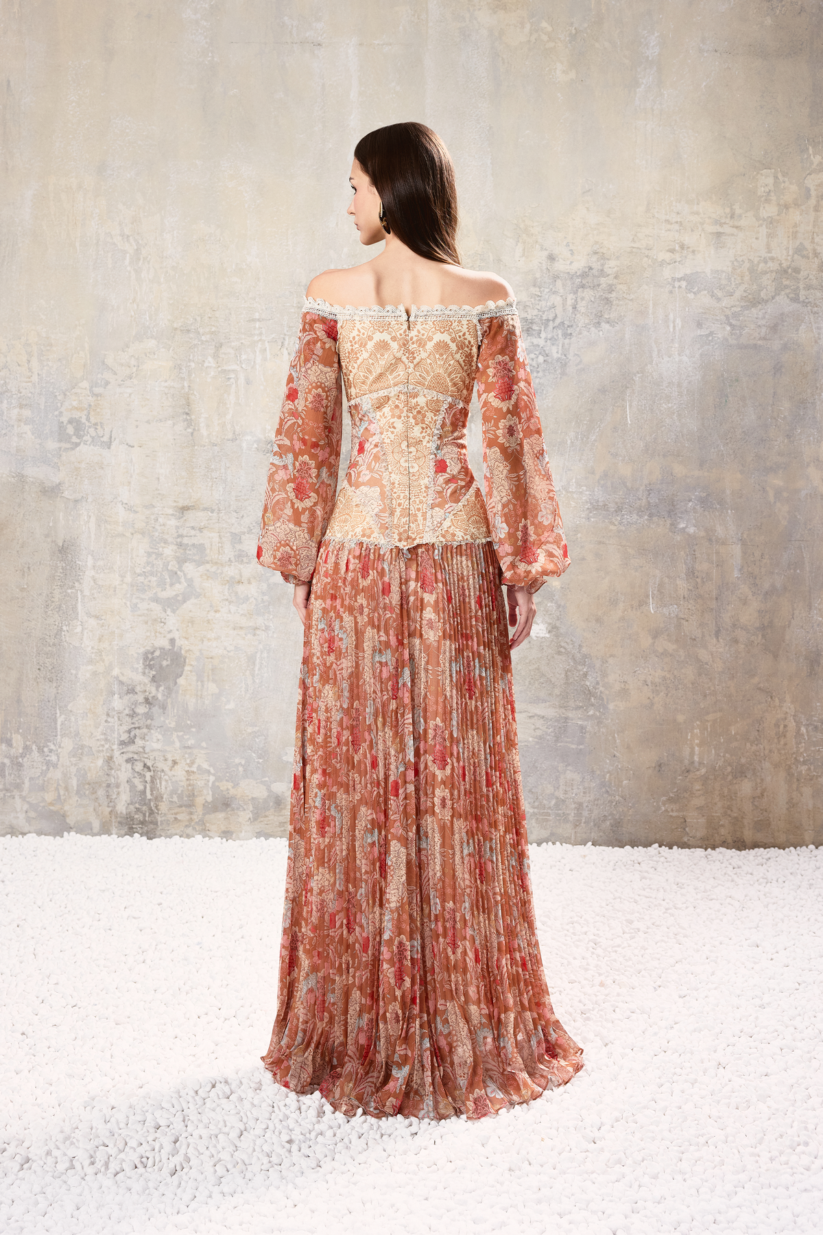 Off Shoulder Baroque Dress