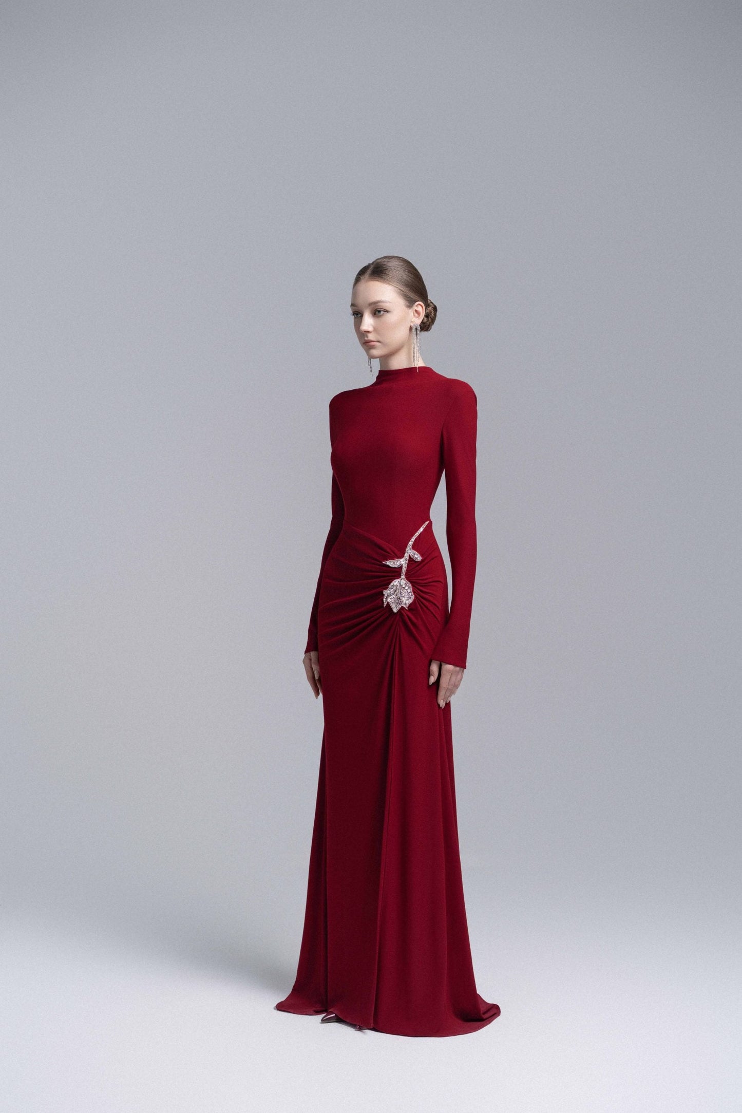 Elysian Bodice Mermaid Dress in Ruby image 1