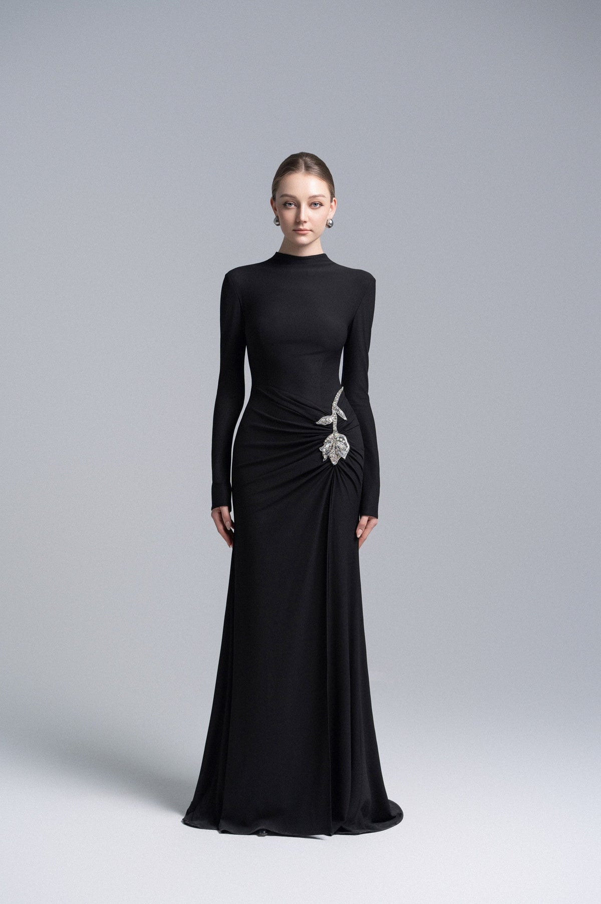 Elysian Bodice Mermaid Dress in Black image 0