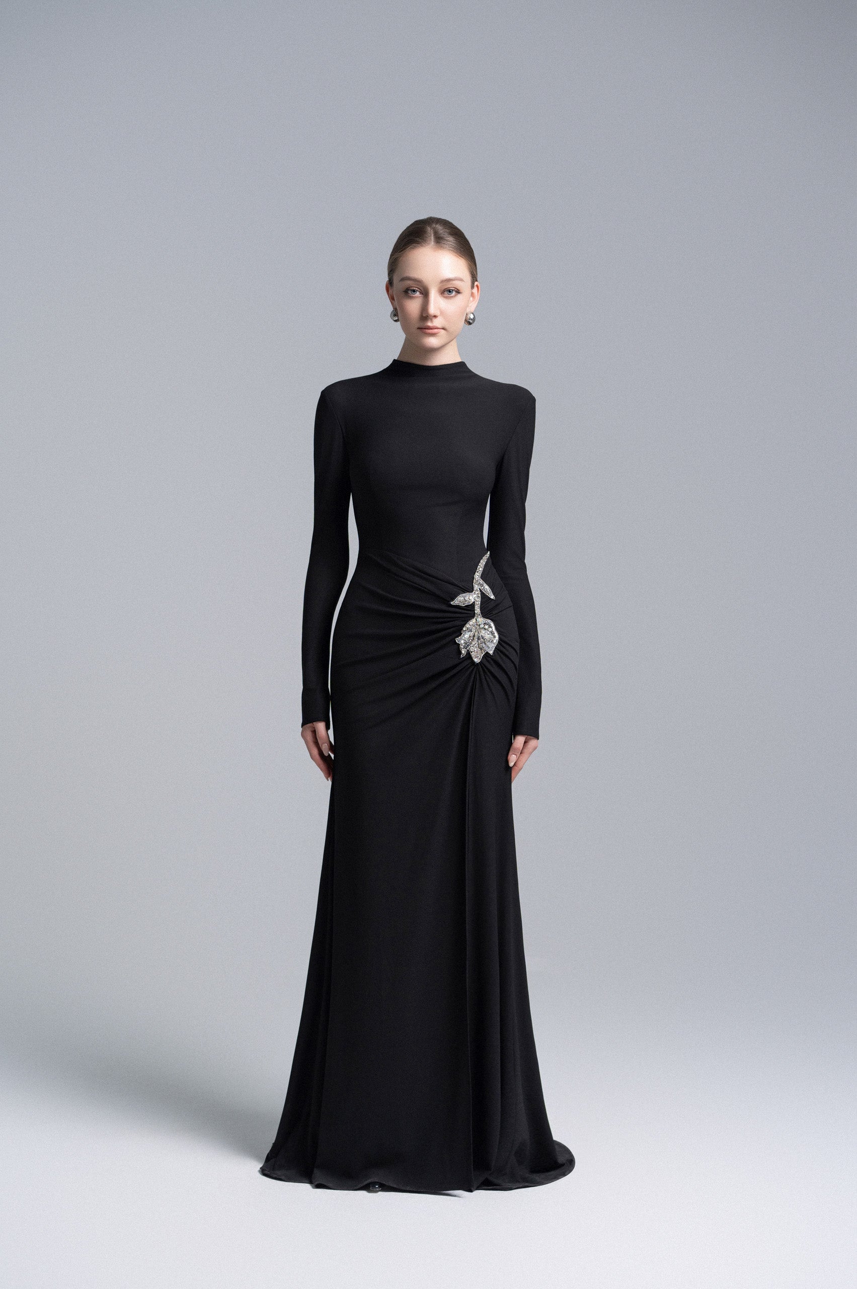 Elysian Bodice Mermaid Dress in Black image 0