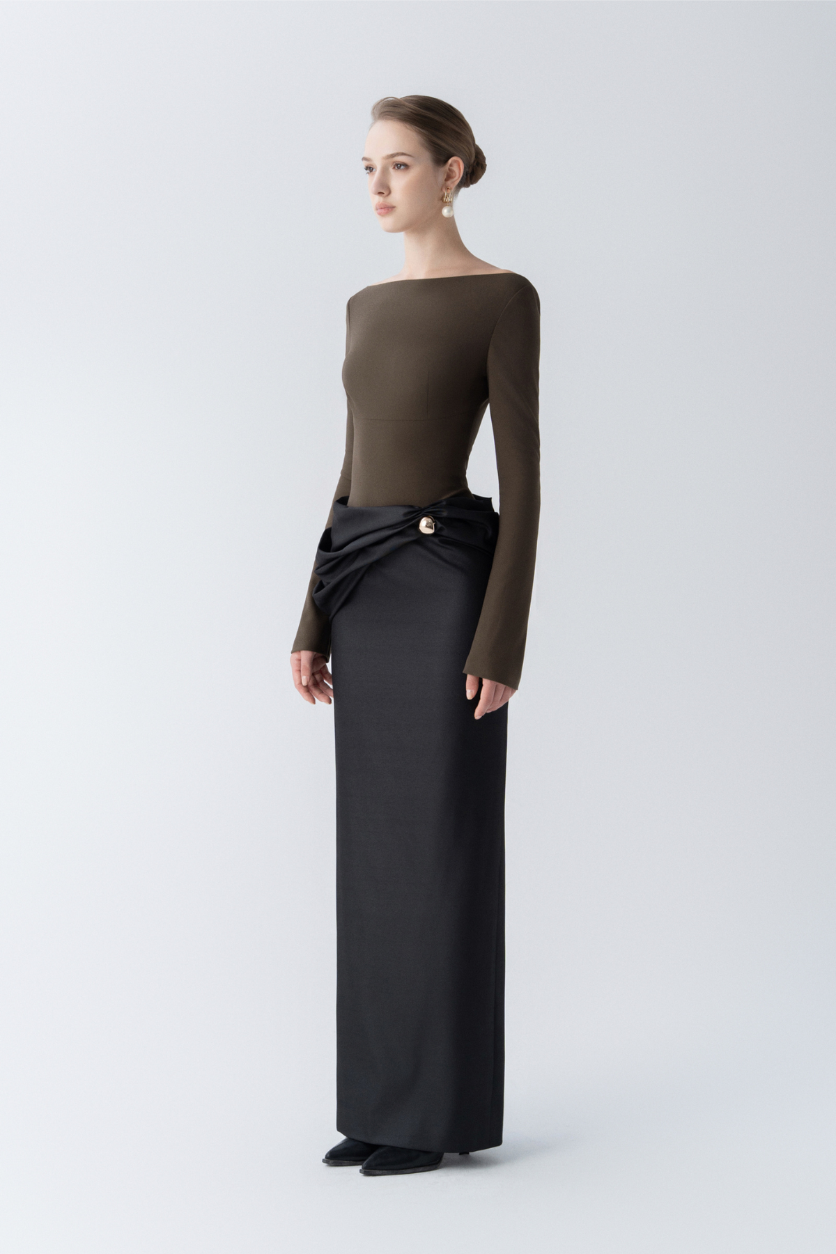 Lustre Knot Pencil Dress