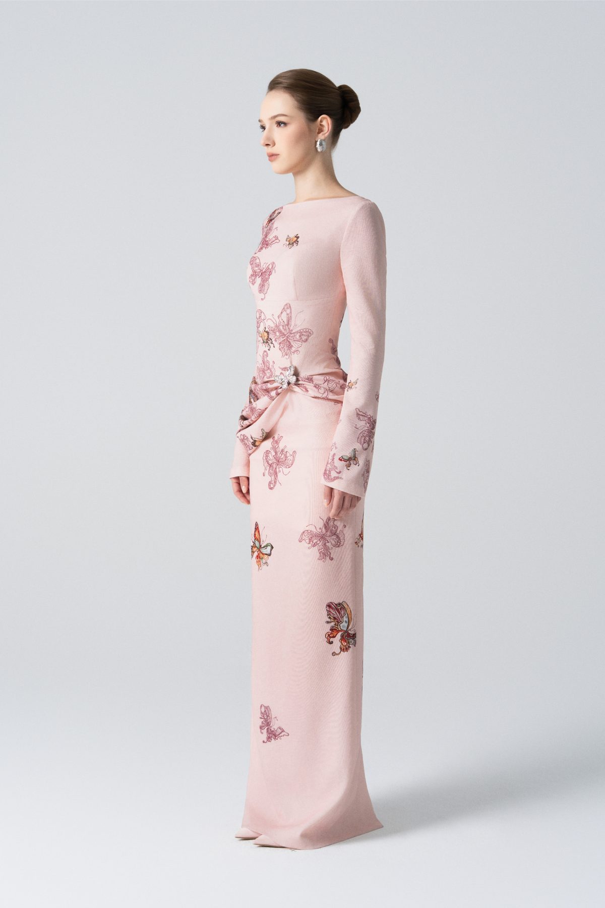 Butterfly Veil Pencil Dress
