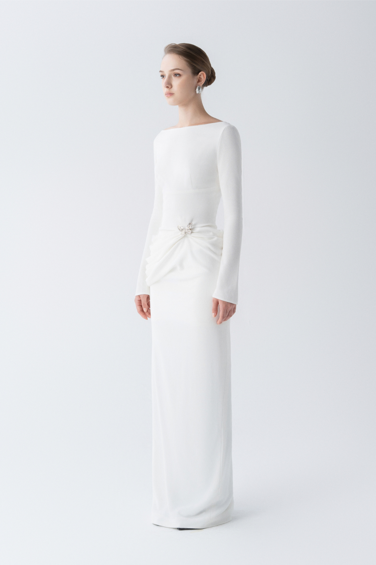 Ethereal Curve Pencil Gown