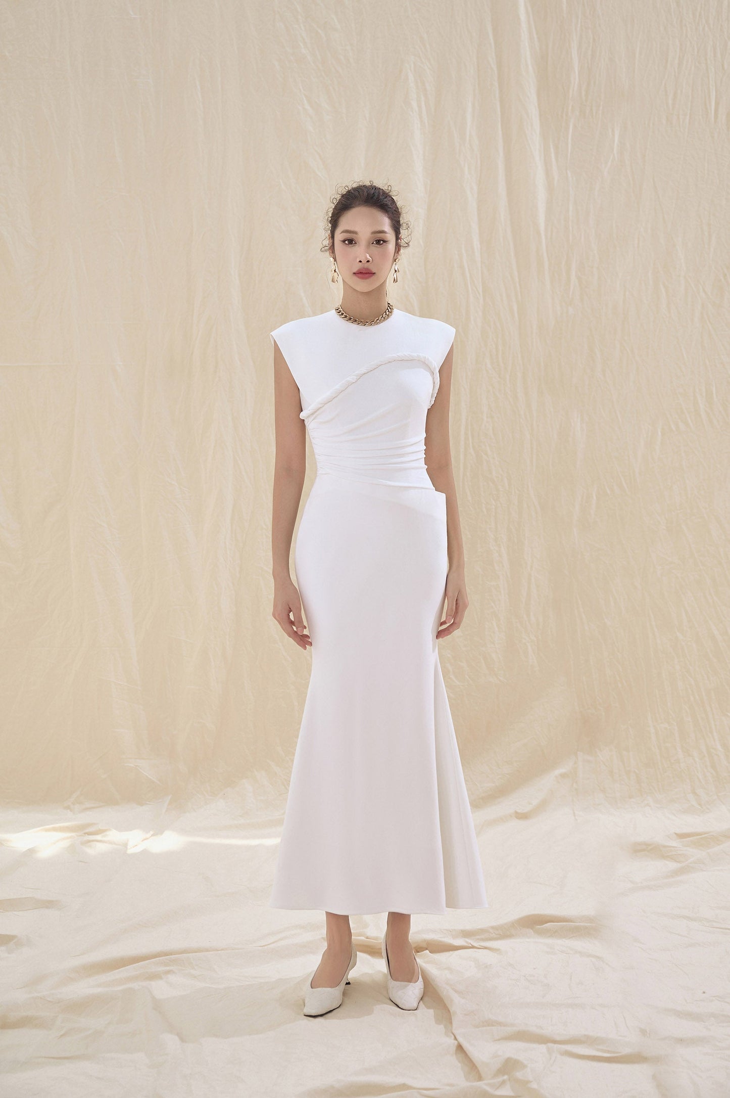 Milana White Twisted Dress image 0