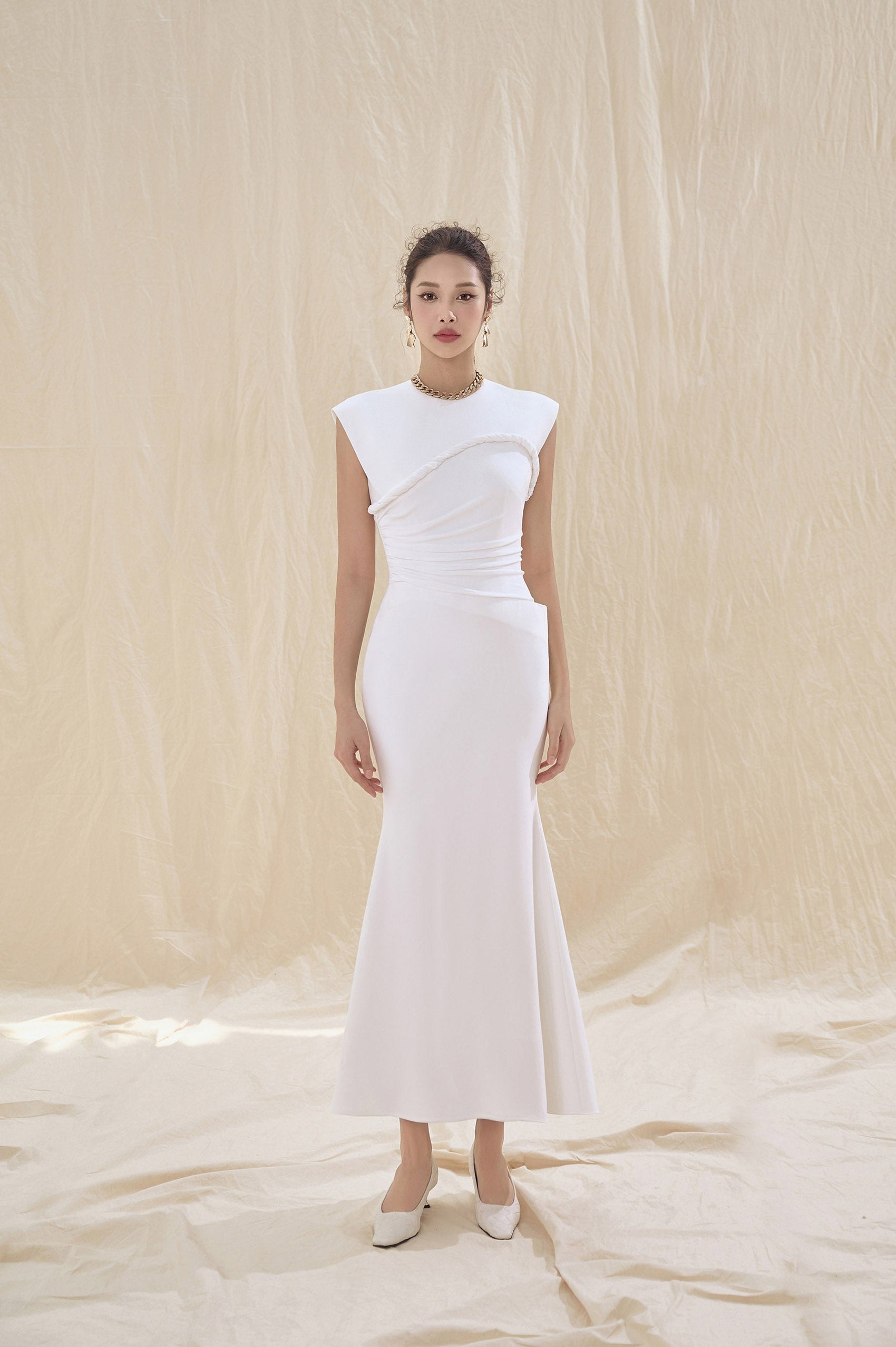Milana White Twisted Dress image 0