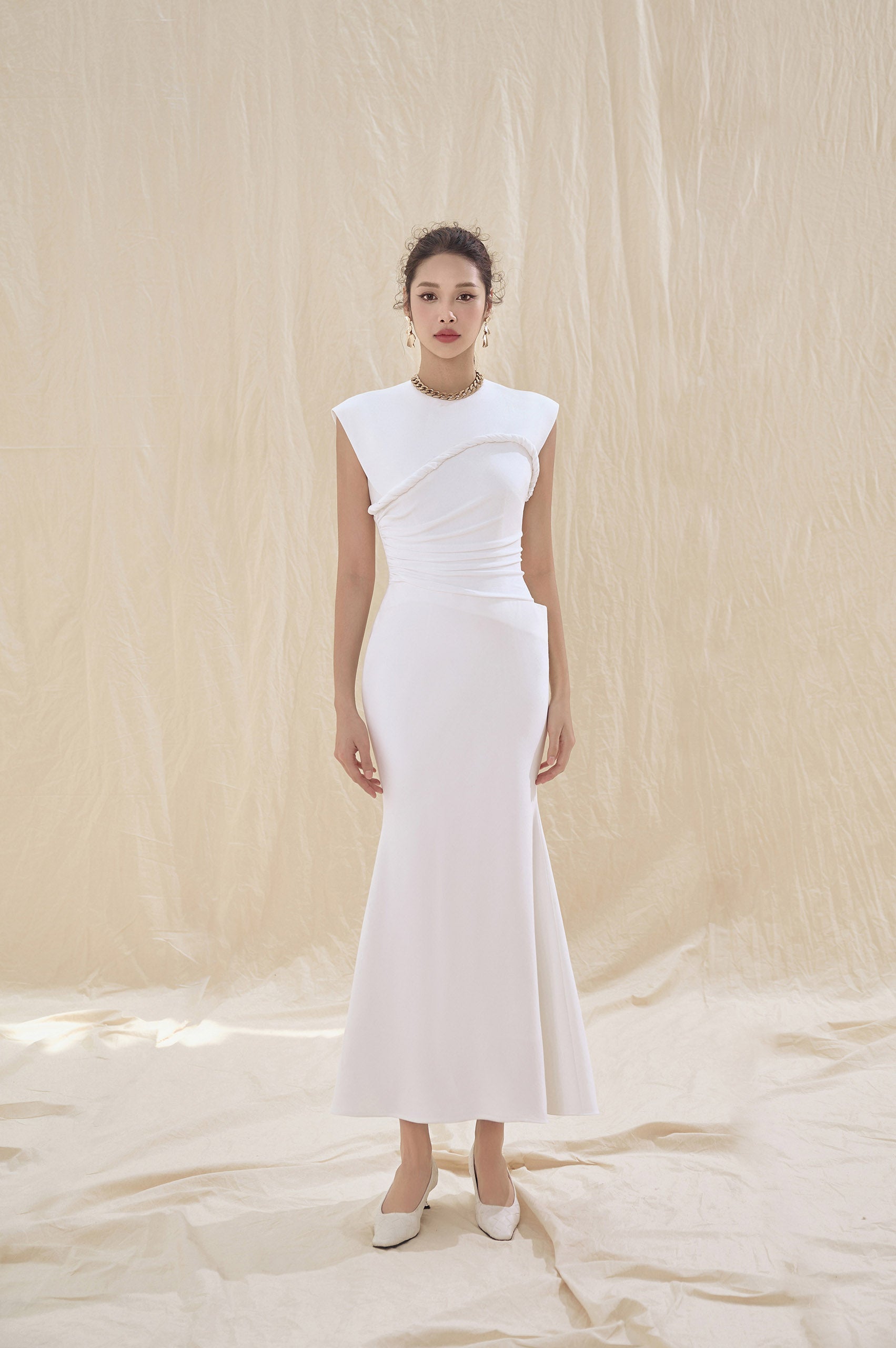Milana White Twisted Dress image 0