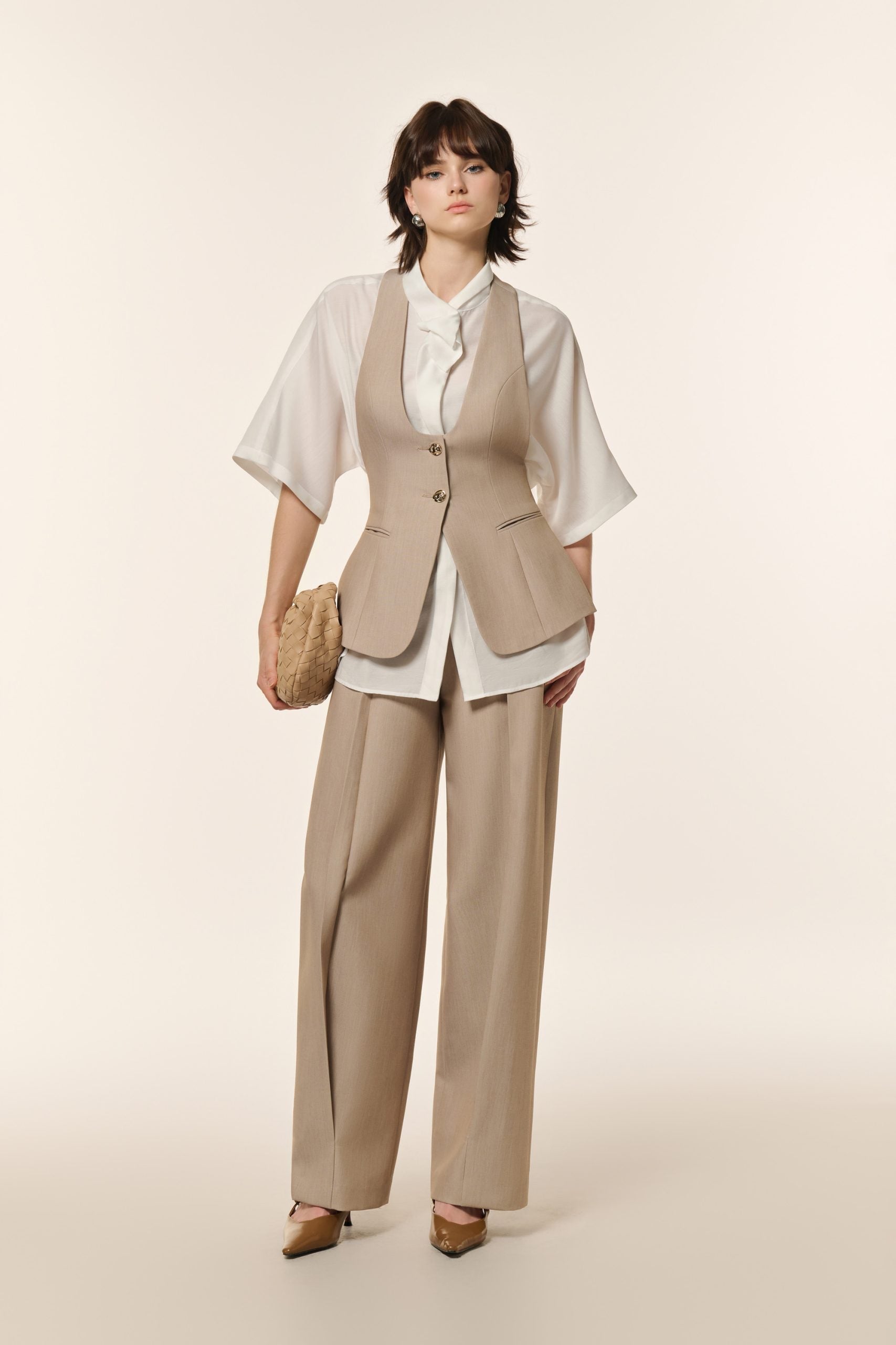 Ease Gilet in Almond Milk image 5