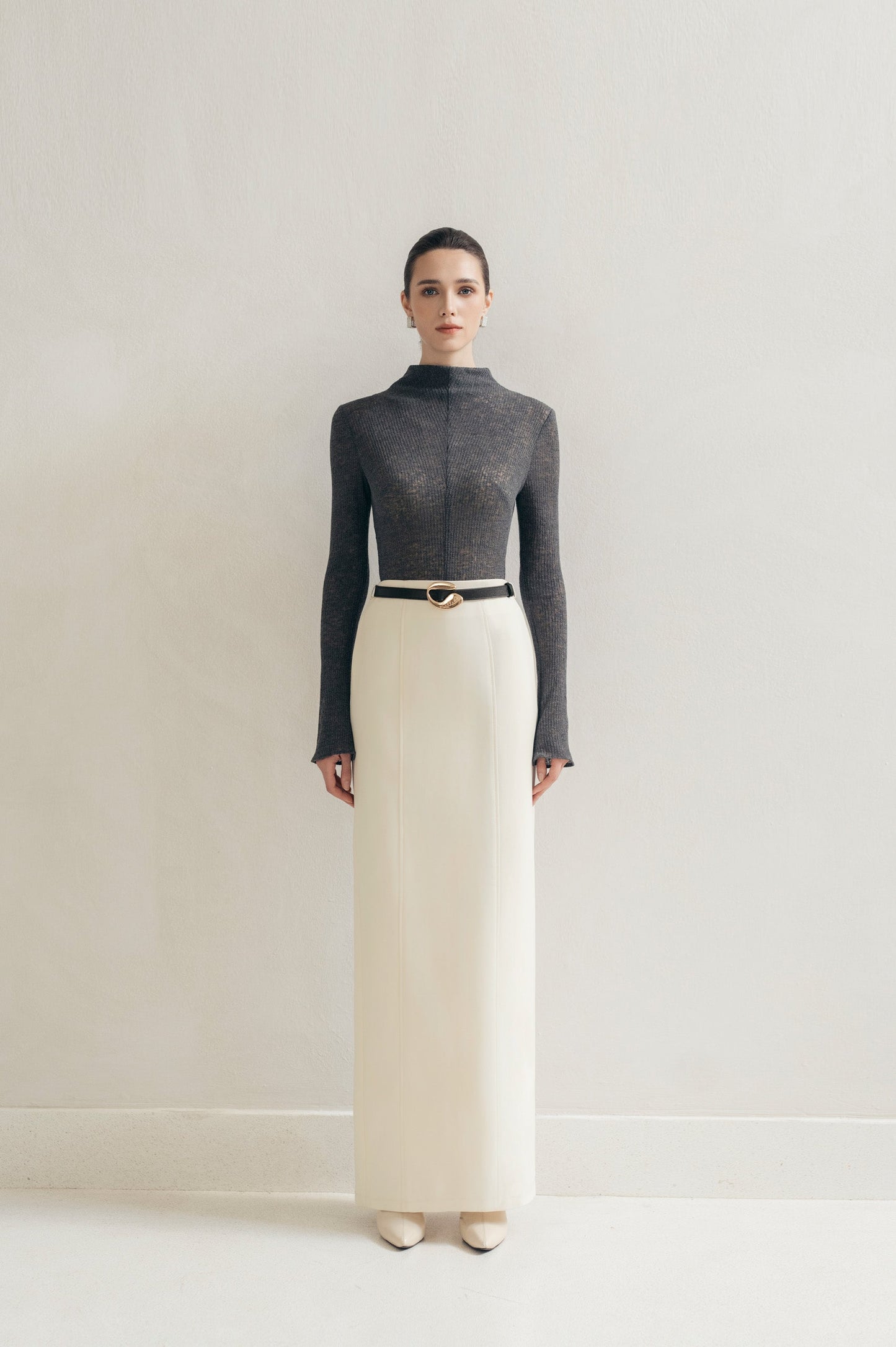 Cream Lines Midi image 0