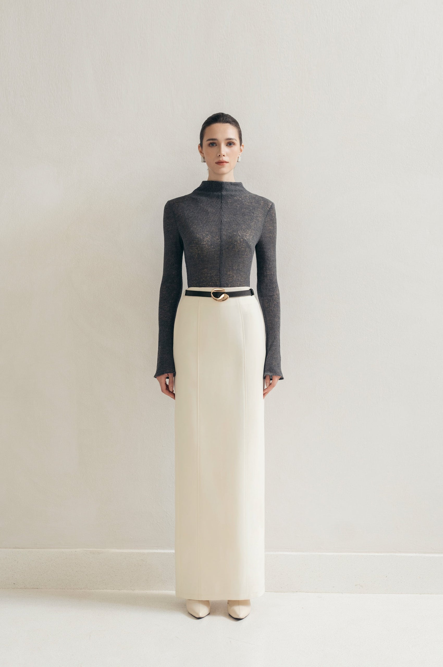 Cream Lines Midi image 0