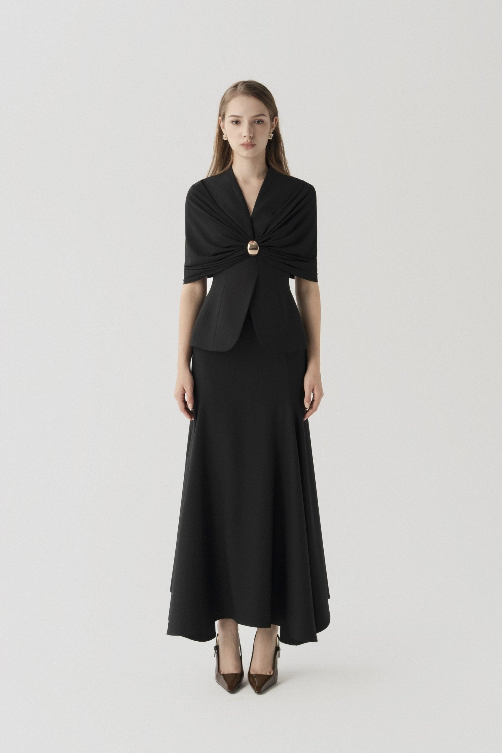 Halo Peplum Full Set in Black image 0