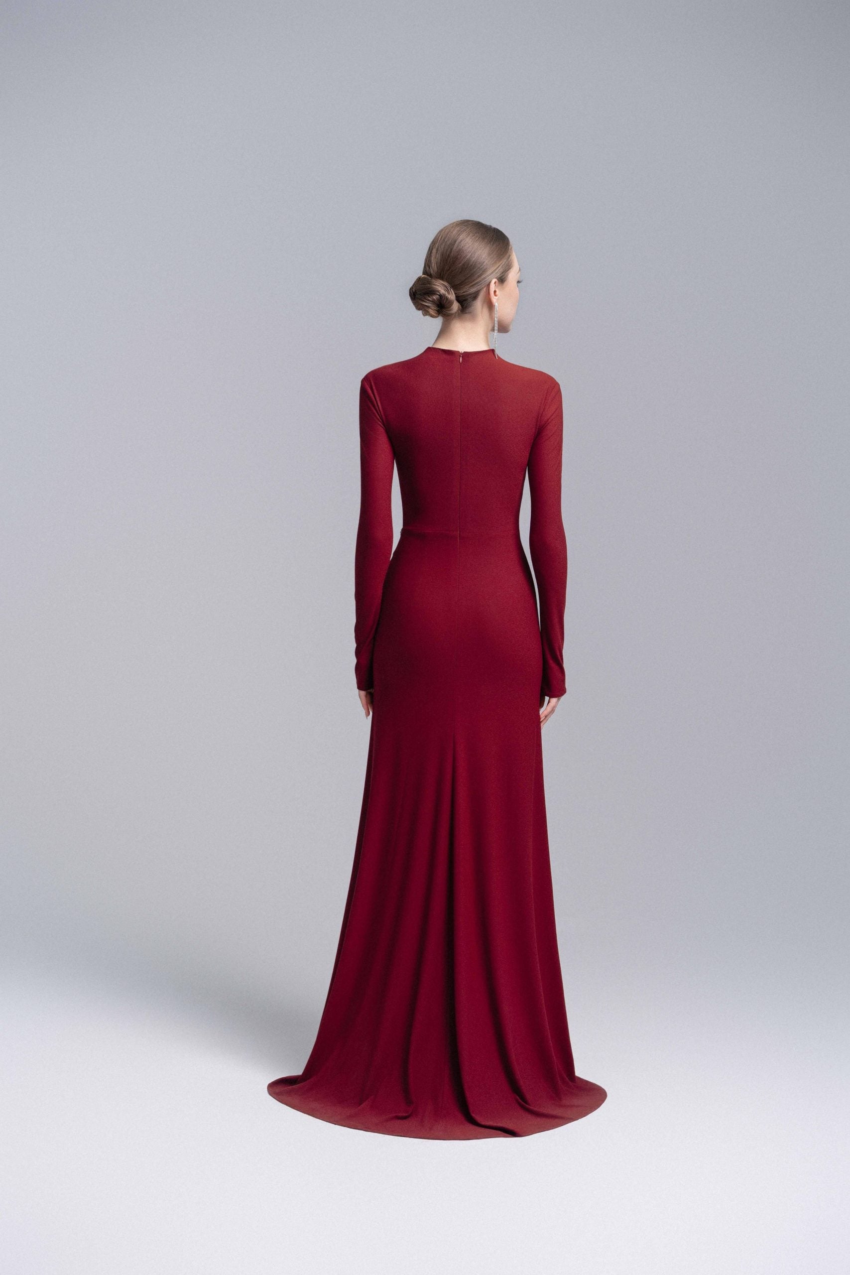 Elysian Bodice Mermaid Dress in Ruby image 2