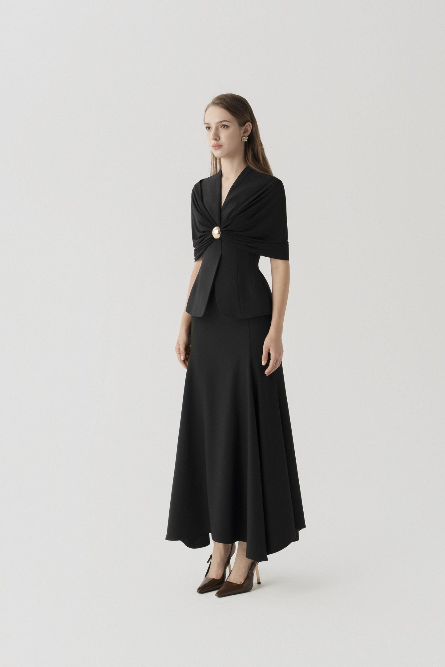 Halo Peplum Full Set in Black image 1