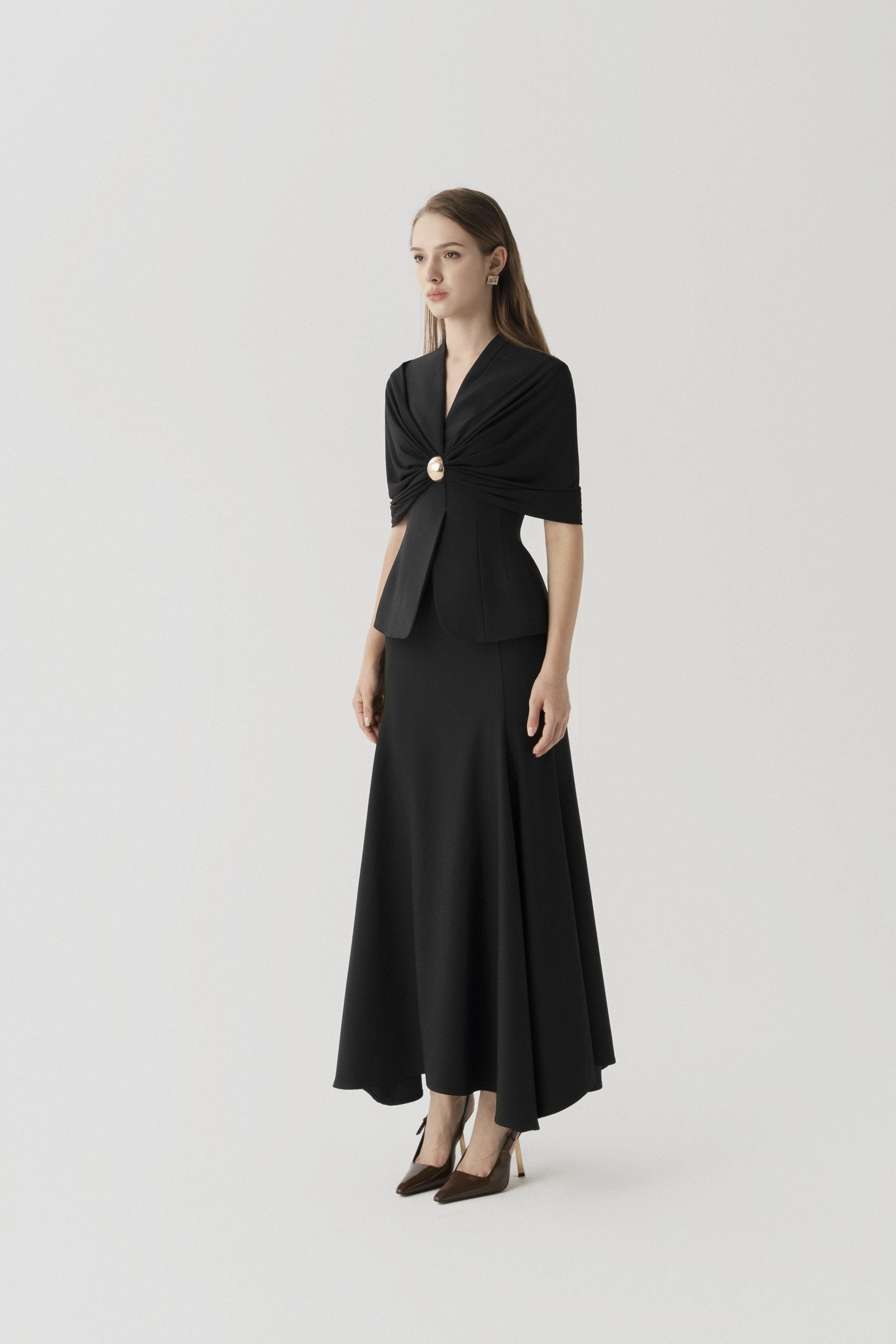 Halo Peplum Full Set in Black image 1