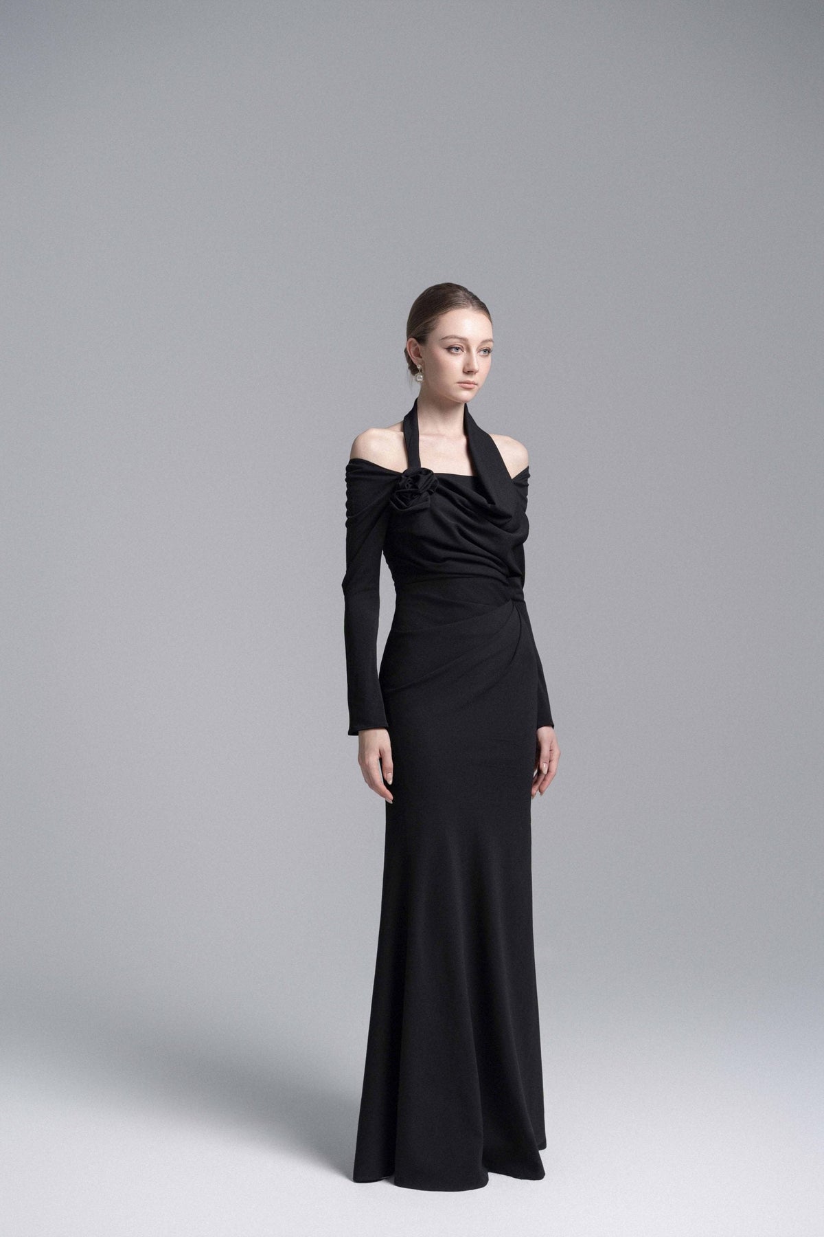 Seraphine Draped Floral Accent Dress image 1