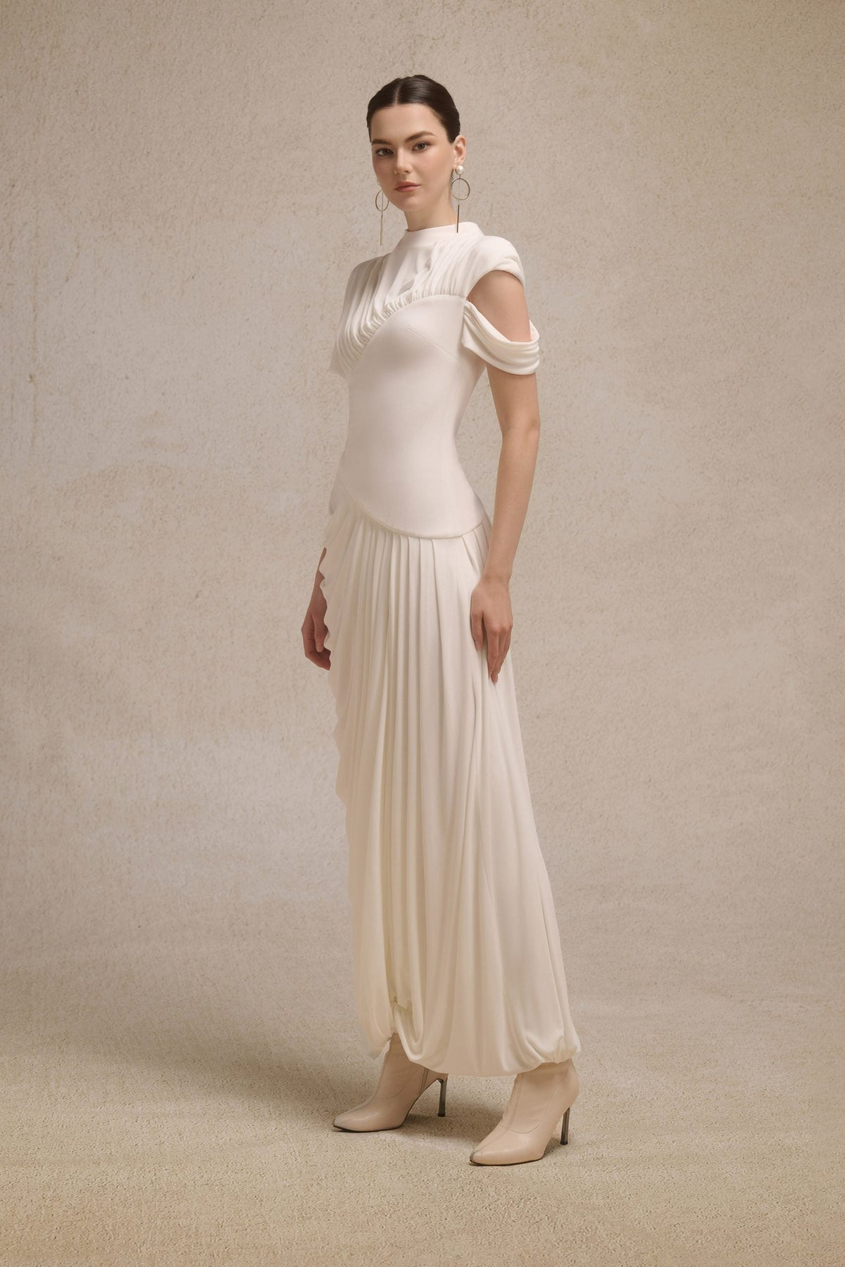 Eris Corset Dress in Light Cream image 2