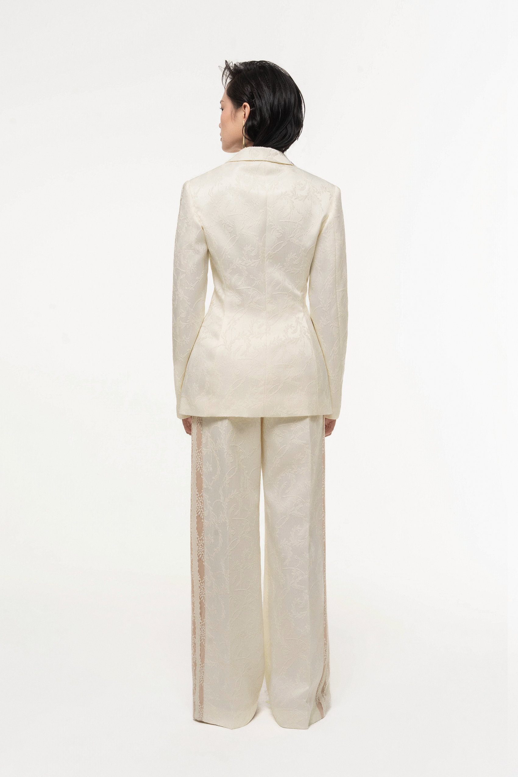 Jacquard Lace Trim Set (with Pants)