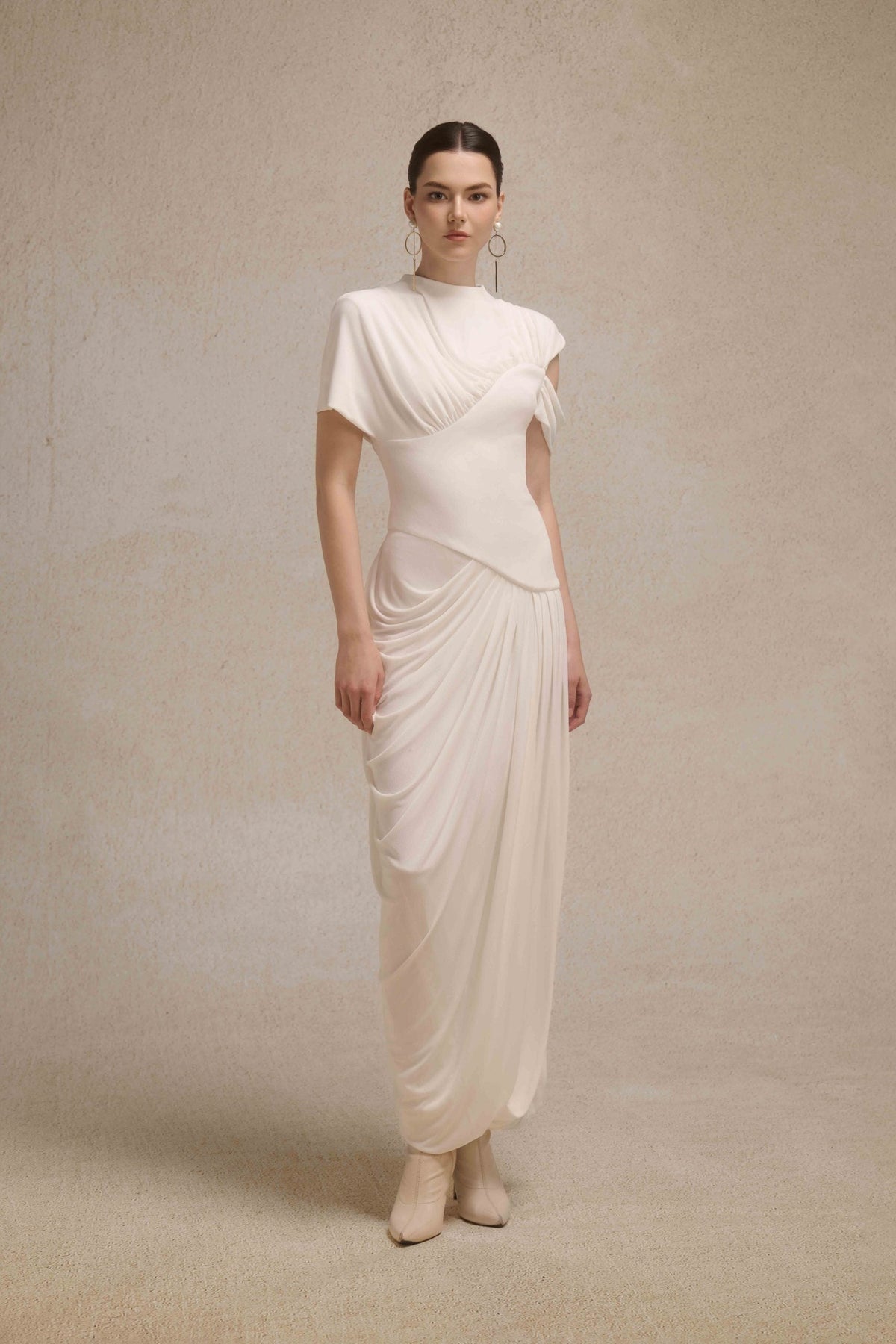 Eris Corset Dress in Light Cream image 1