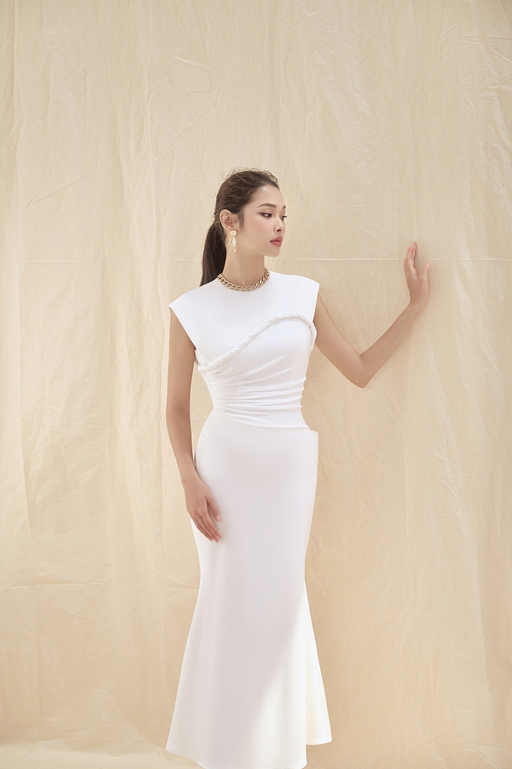 Milana White Twisted Dress image 2