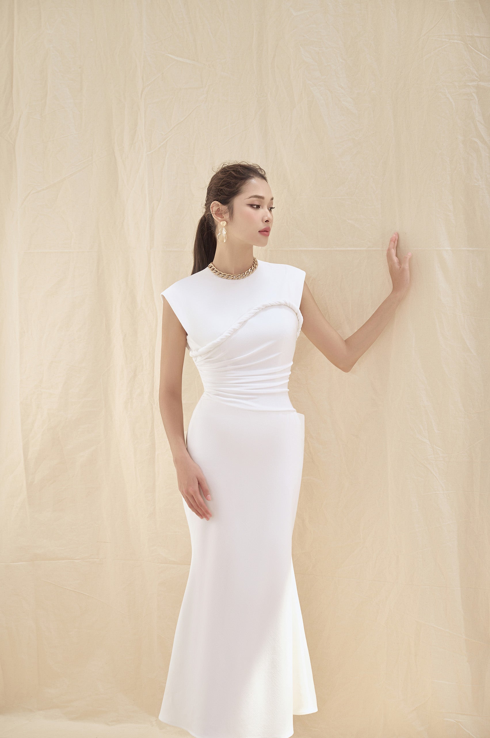 Milana White Twisted Dress image 2