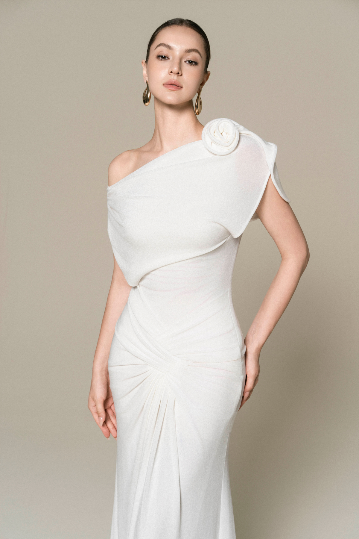 Orchid Drape Gown