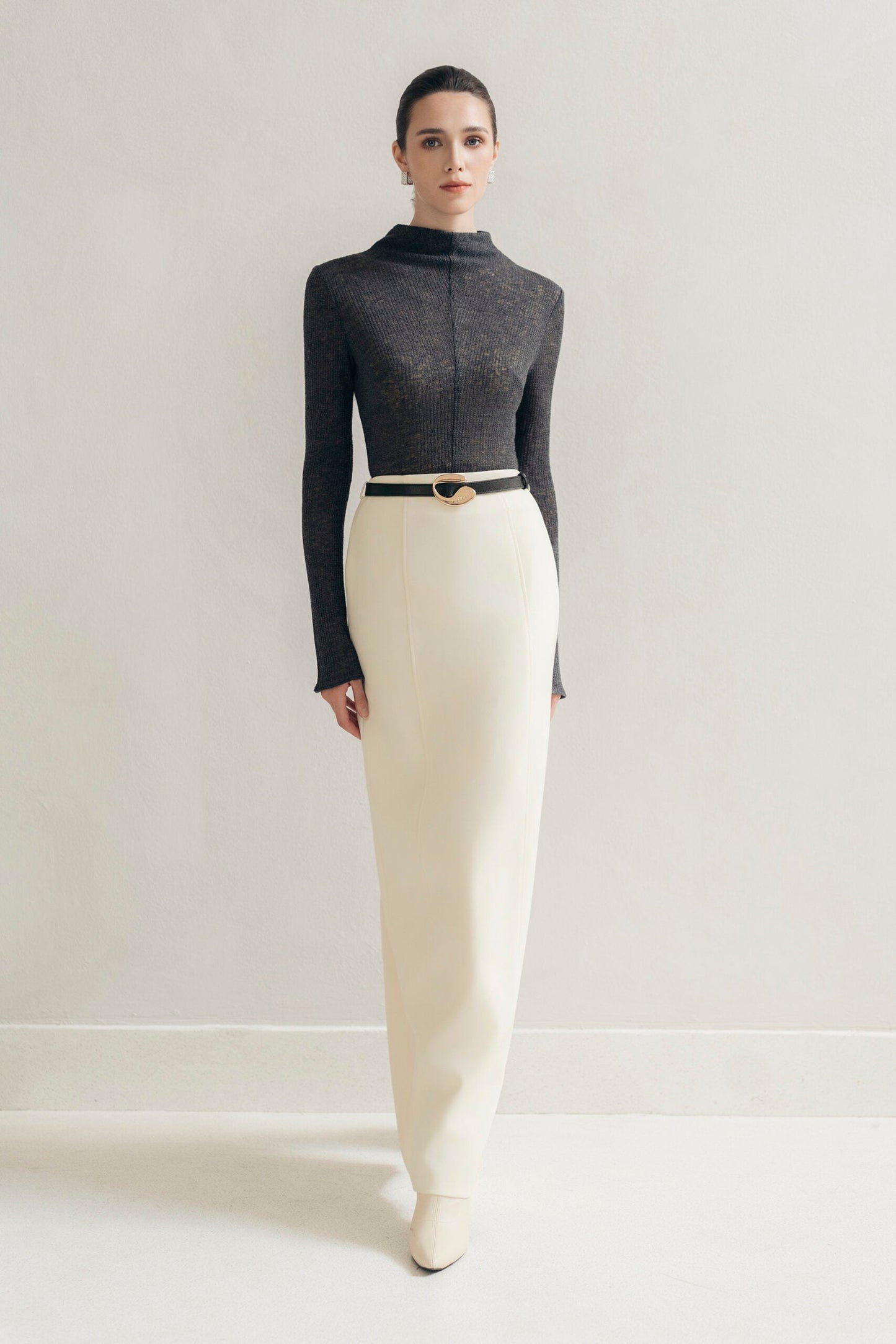 Cream Lines Midi image 2