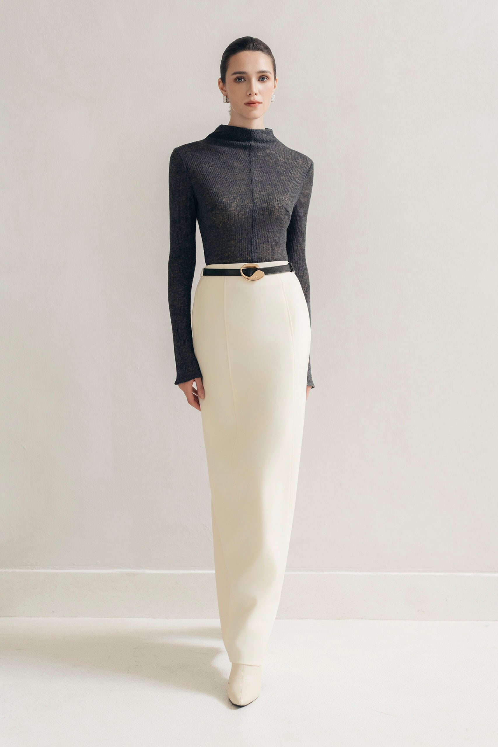 Cream Lines Midi image 2