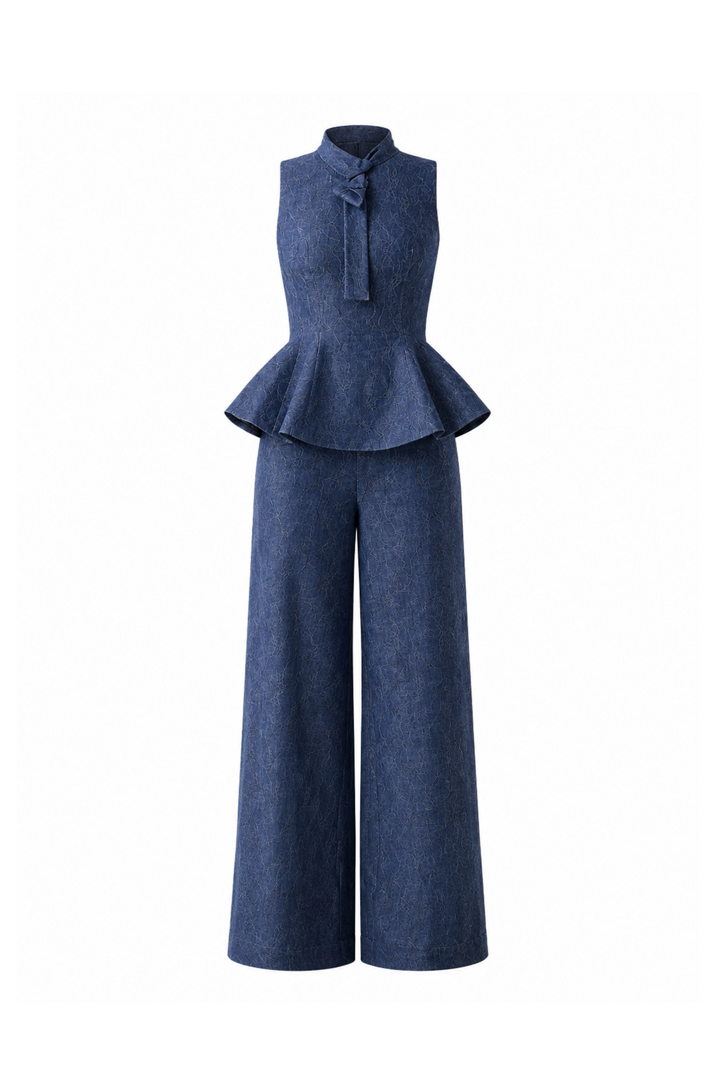 Floral Denim Set (Top & Trousers)