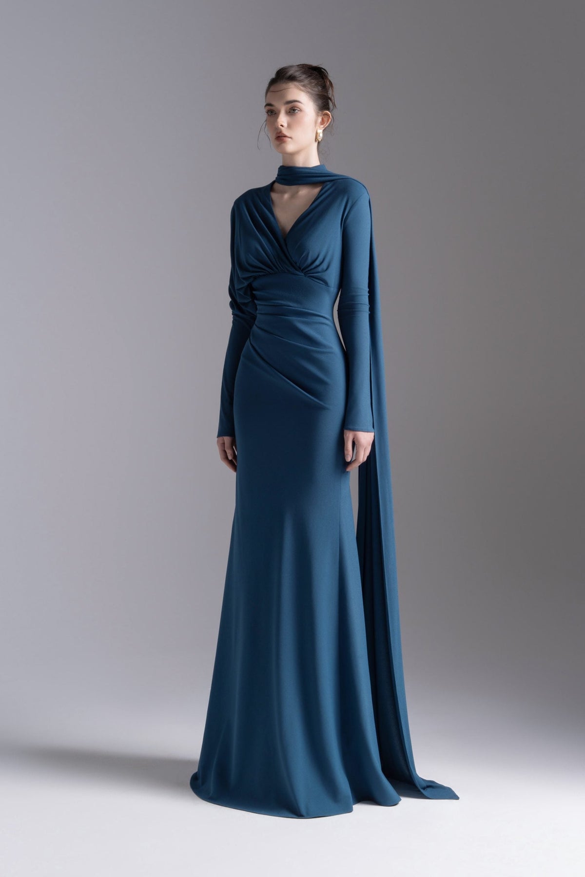 Whisper Trail Dress in Midnight Blue image 1