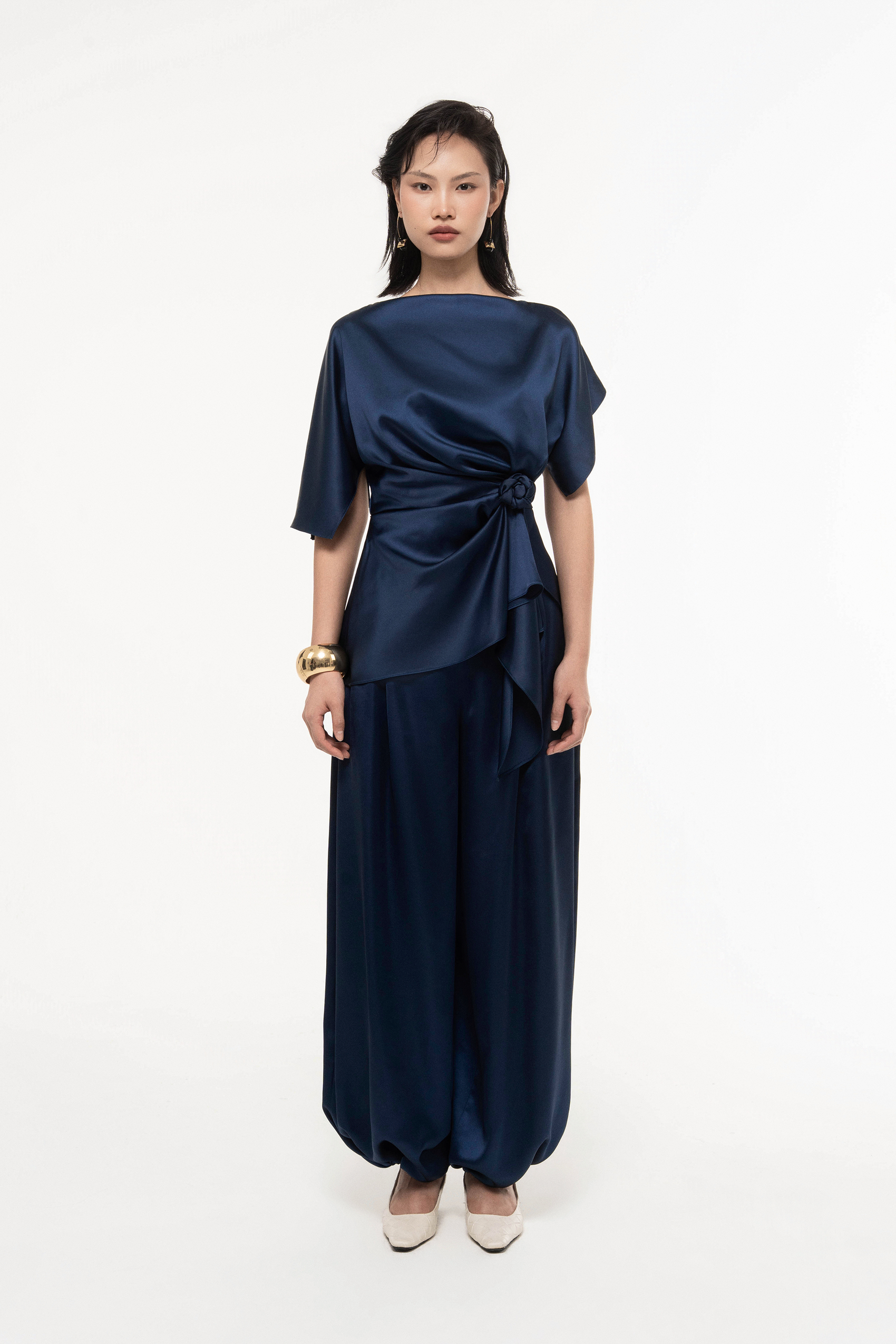 Silk Asymmetric Peplum in Gibraltar Sea