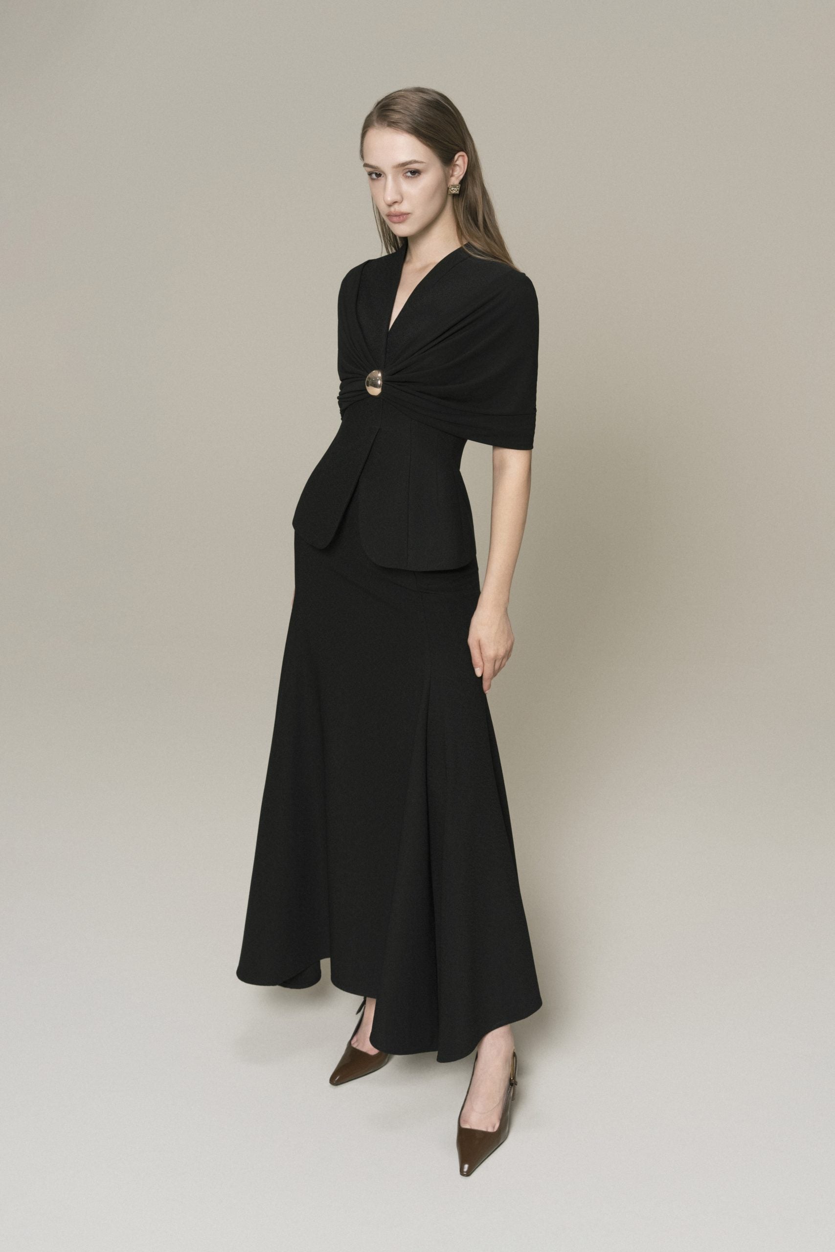 Halo Peplum Full Set in Black image 3