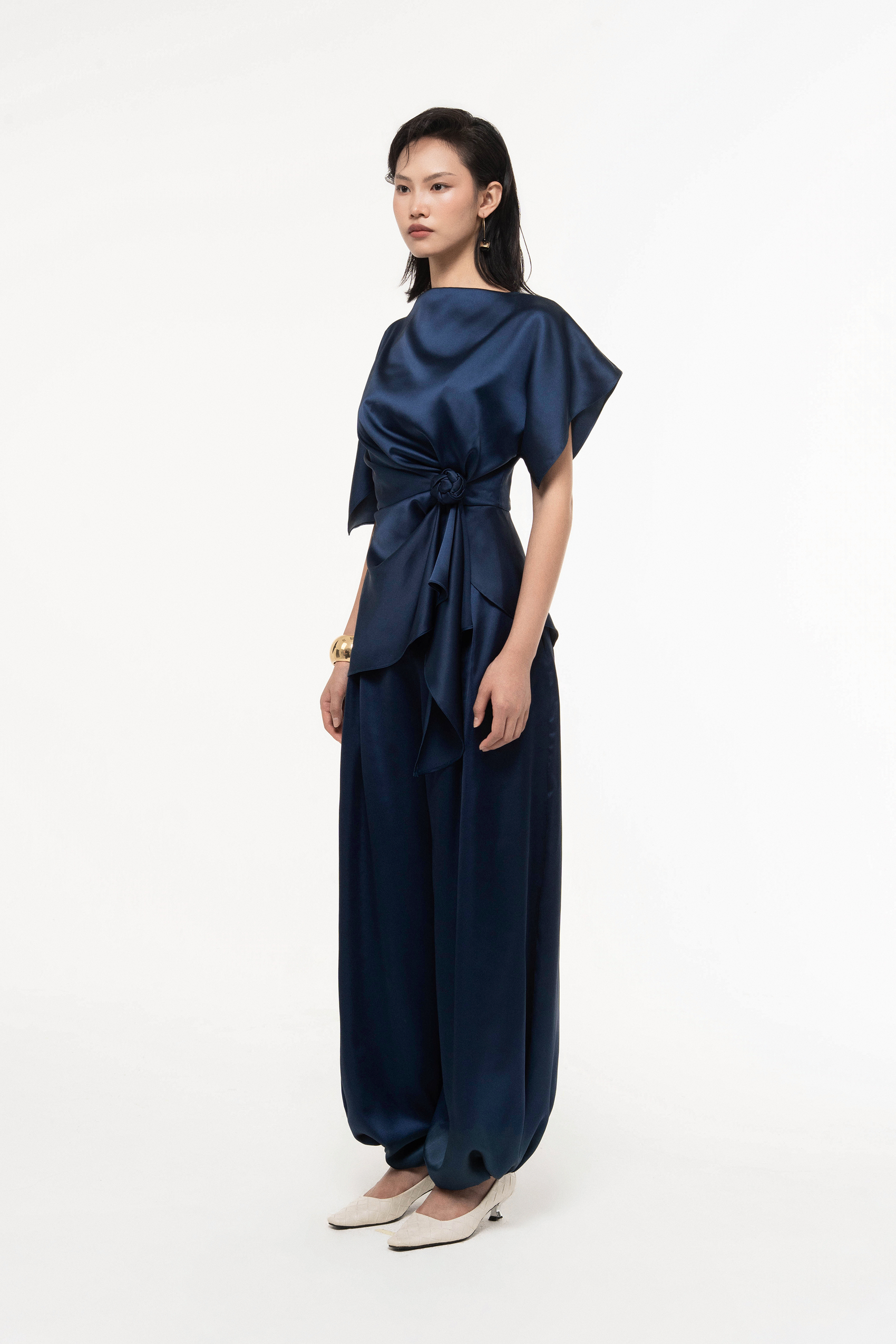Silk Asymmetric Peplum in Gibraltar Sea