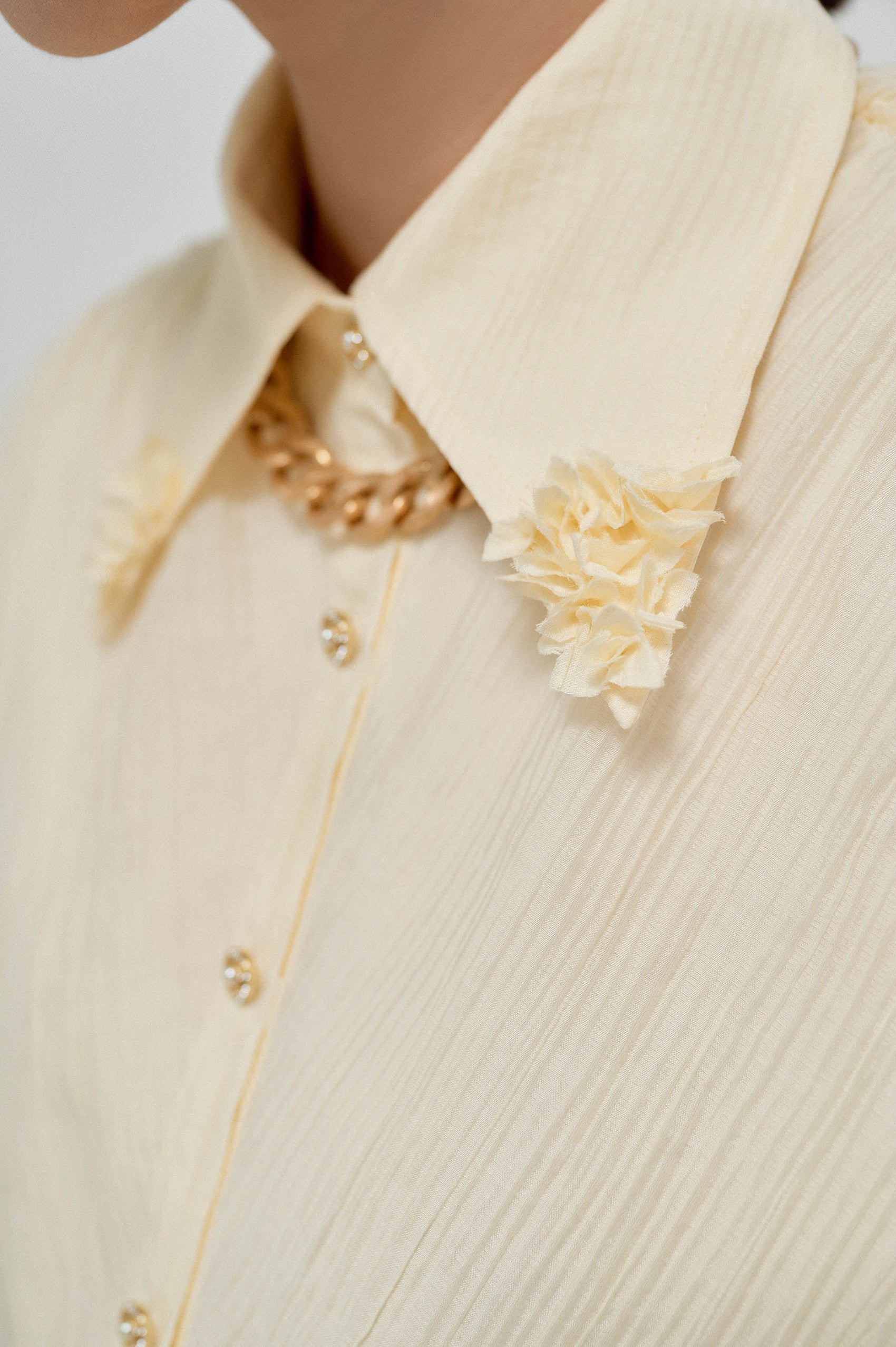 Beaded Handmade Flower Shirt image 2