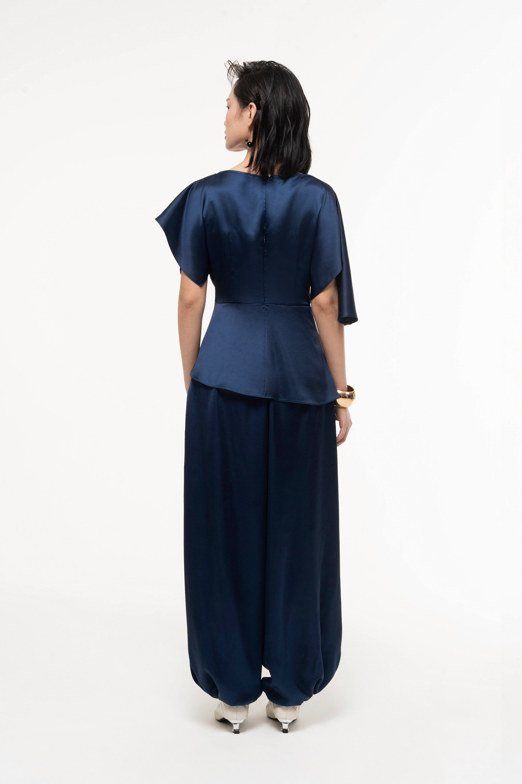 Silk Asymmetric Peplum in Gibraltar Sea