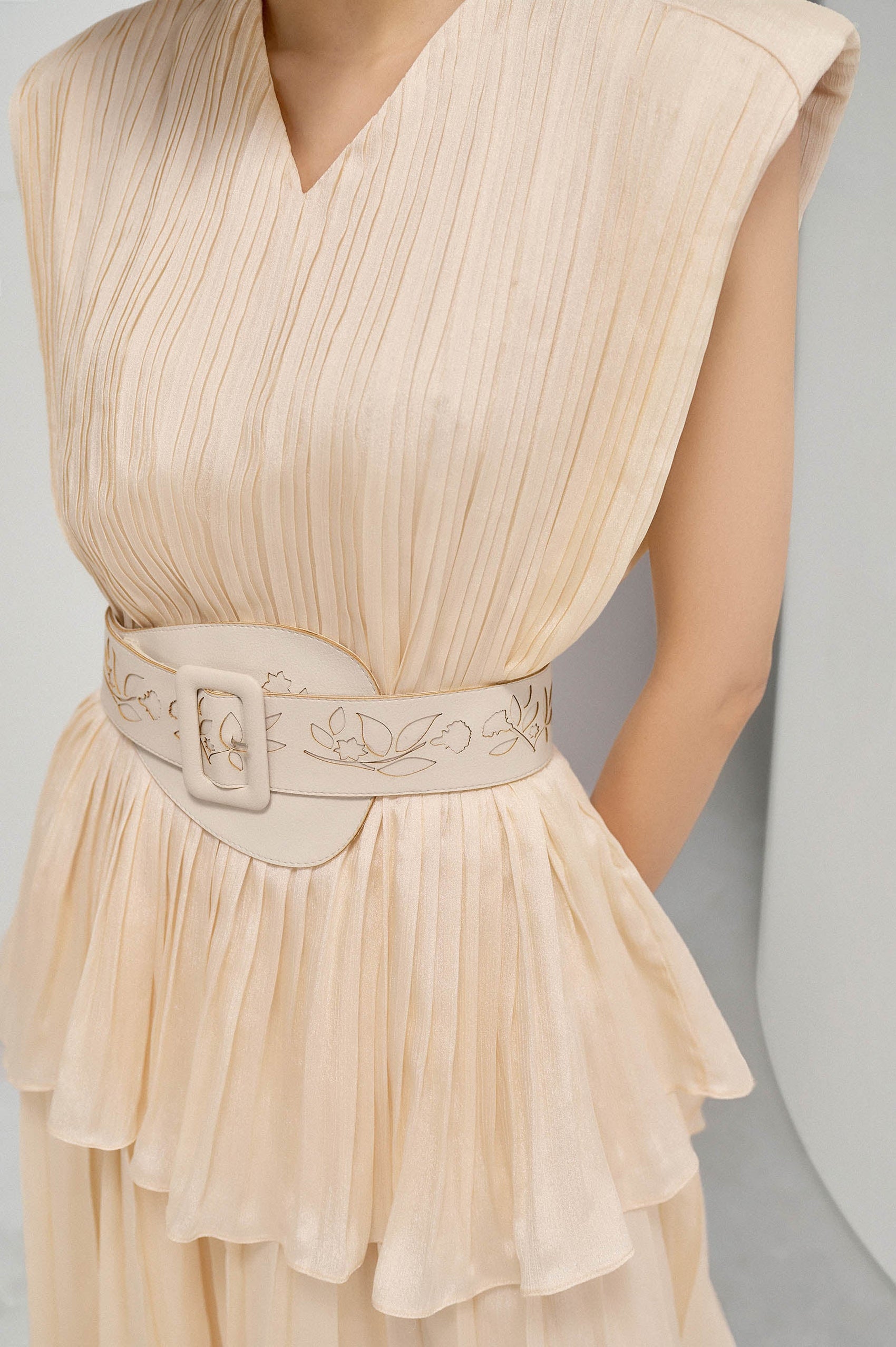 Ivory Square Shoulder Tunic Dress image 4