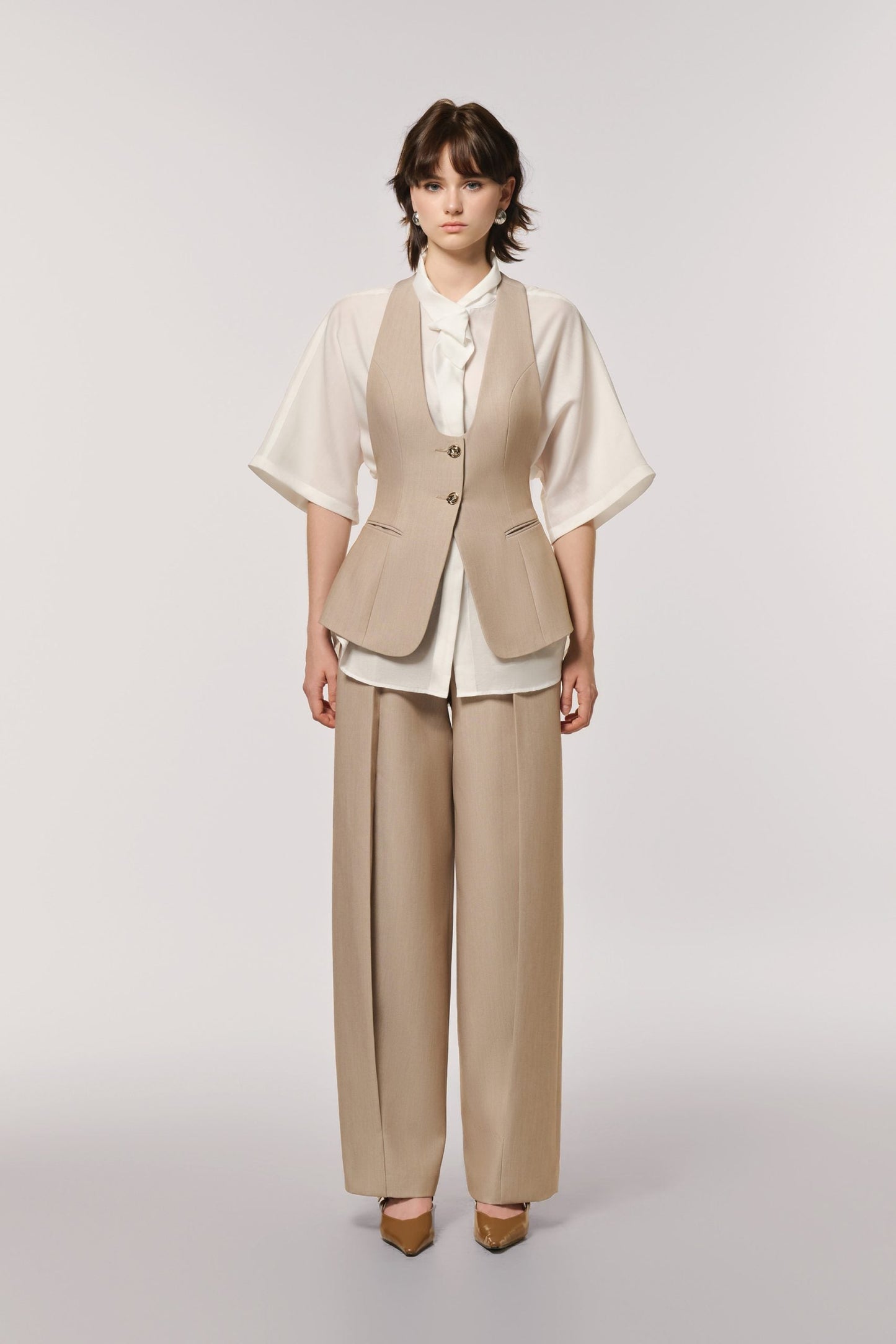 Ease Gilet in Almond Milk image