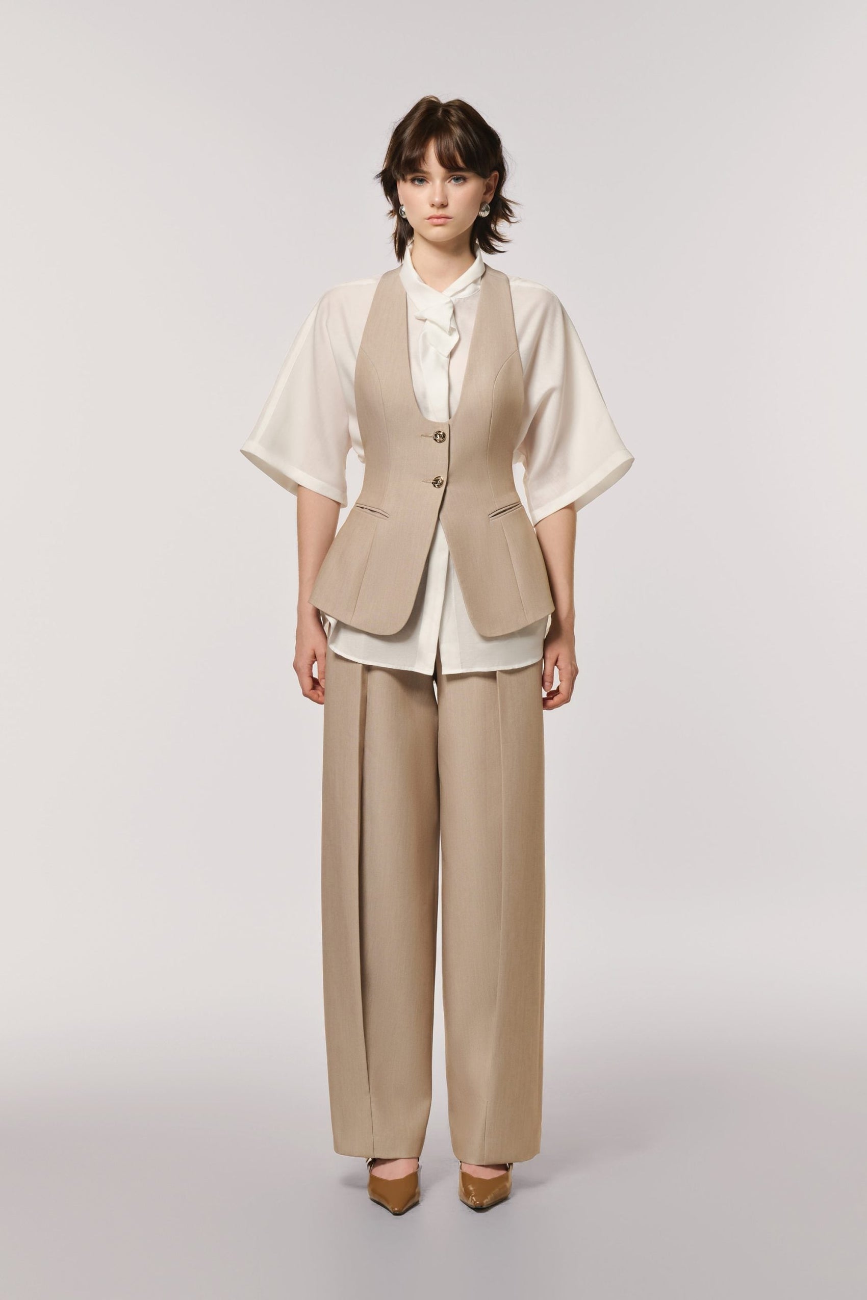 Ease Gilet in Almond Milk image