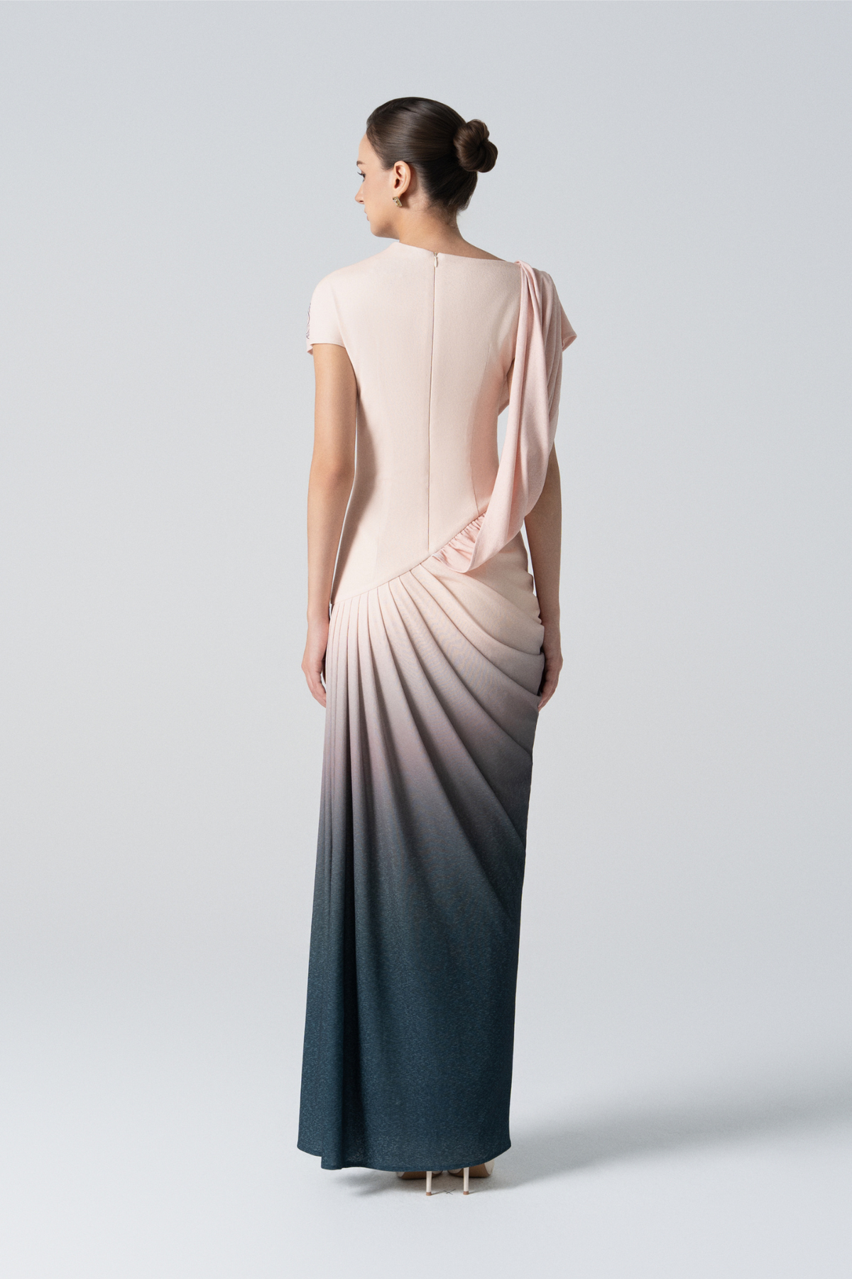 Blush Horizon Midi Ombre Dress