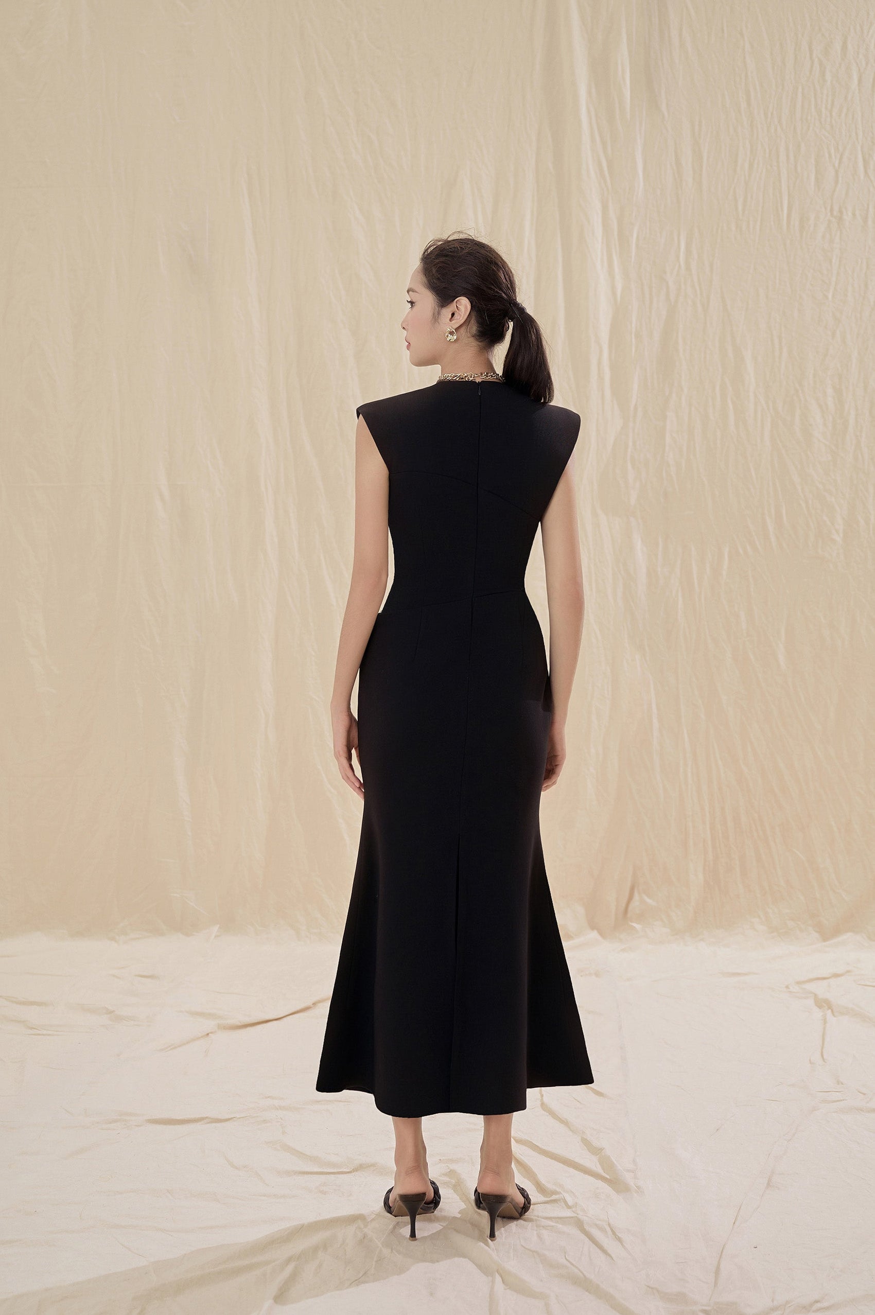 Paola Black Twisted Dress image 6