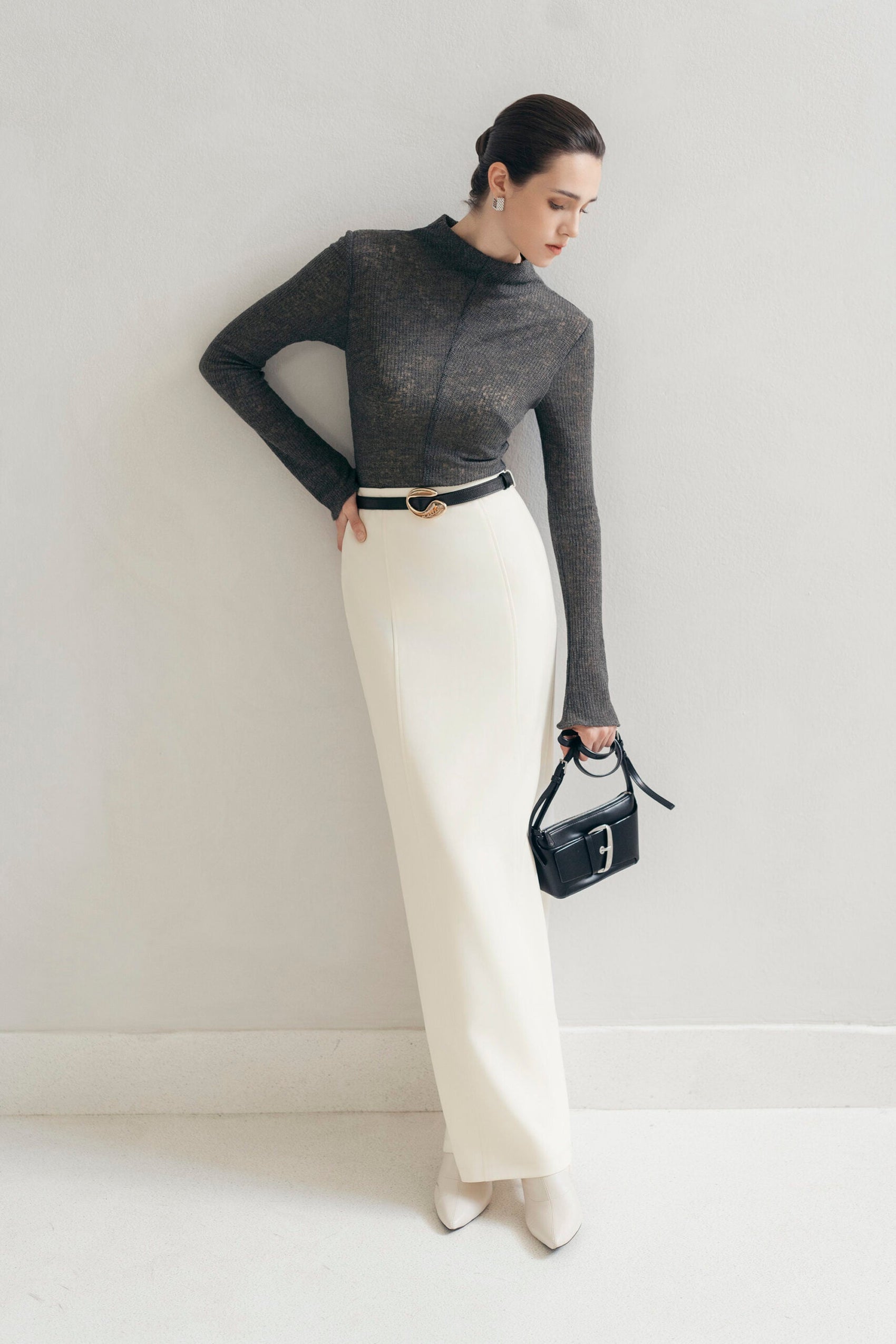 Cream Lines Midi image 1