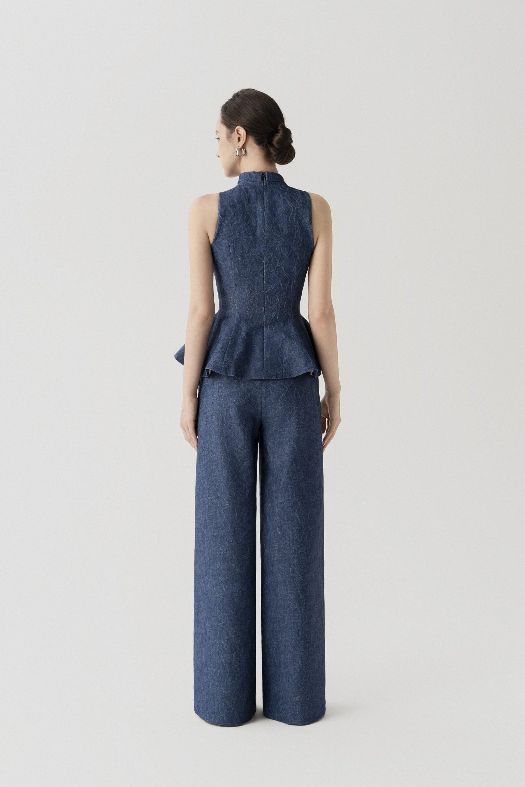 Floral Denim Set (Top & Trousers) image 2